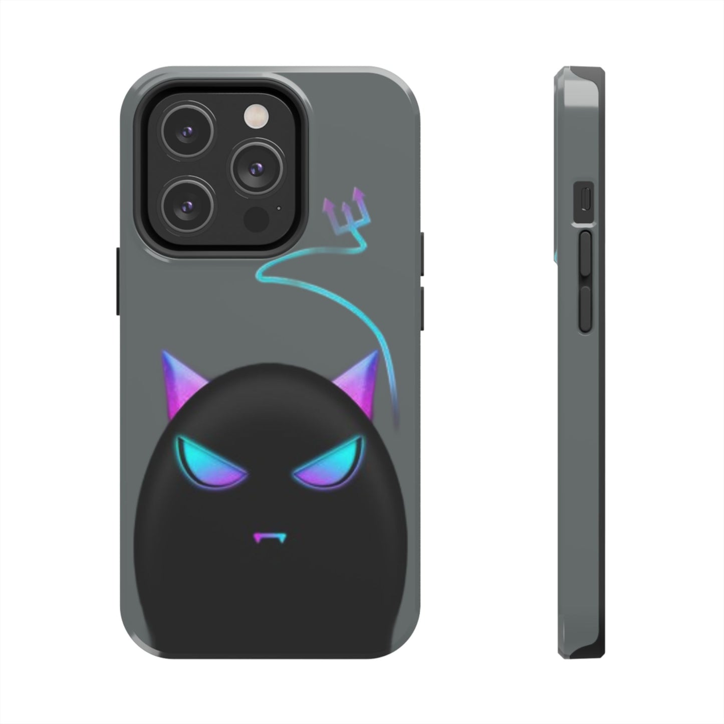 Demonic Cat Tough Phone Case - Cute & Edgy Phone Protection for Cat Lovers