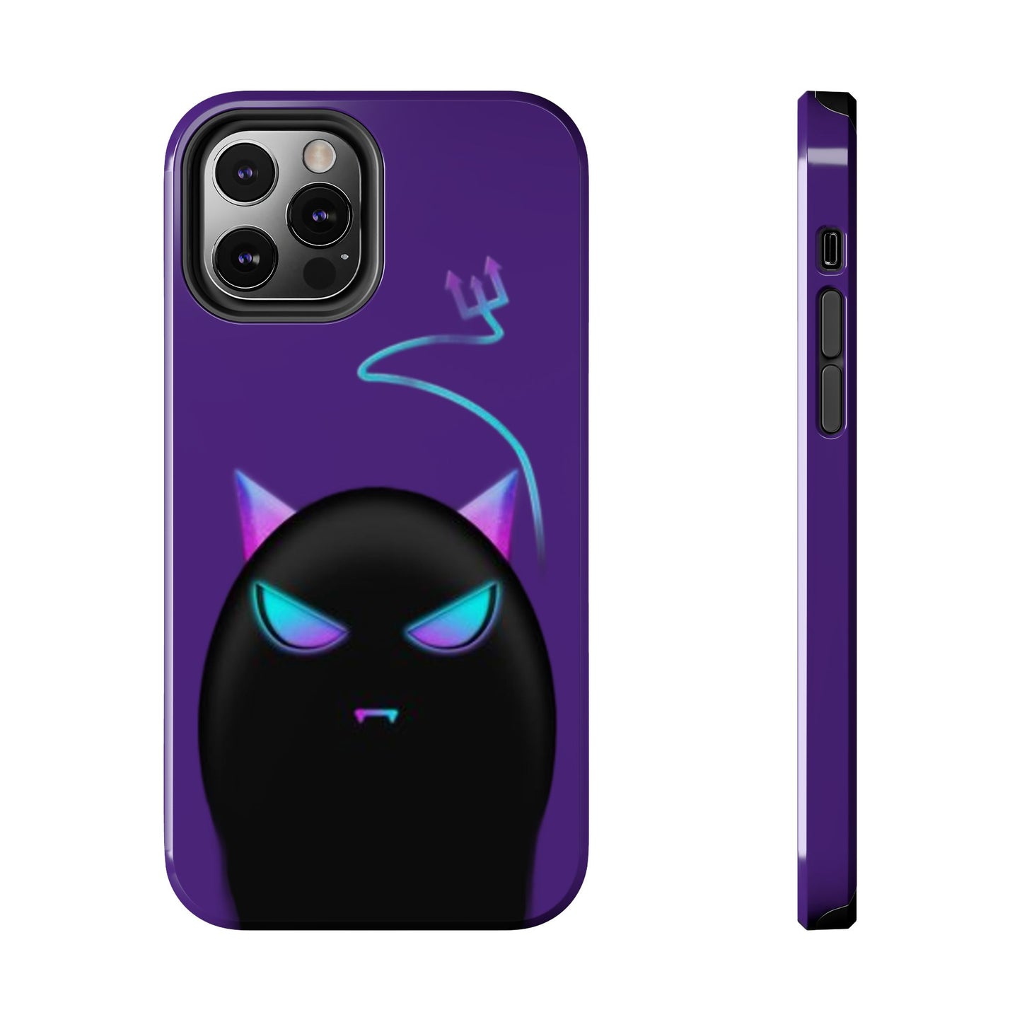 Demonic Cat Tough Phone Case - Cute & Edgy Phone Protection for Cat Lovers