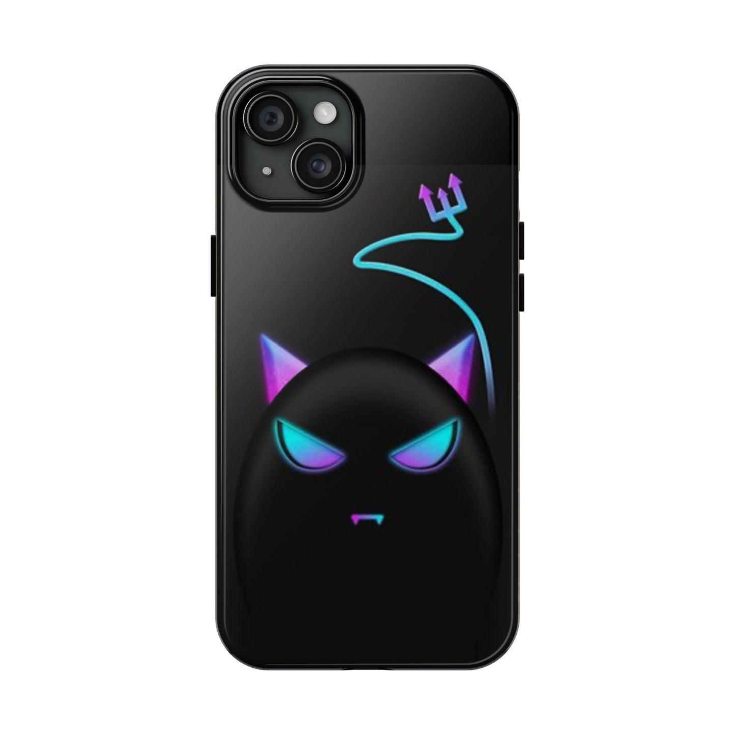 Demonic Cat Tough Phone Case - Cute & Edgy Phone Protection for Cat Lovers