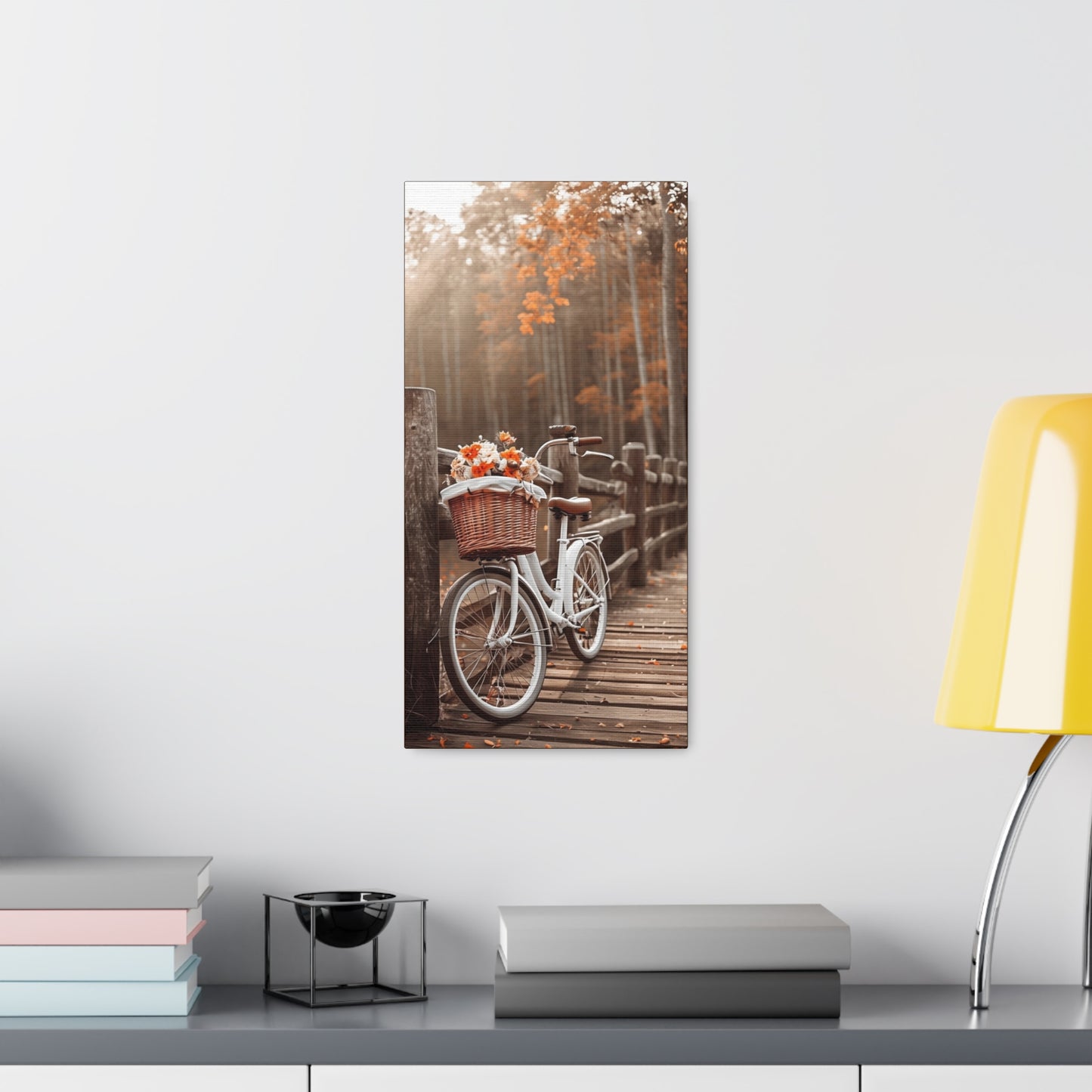 Autumn Bicycle Canvas Gallery Wrap - Rustic Home Decor