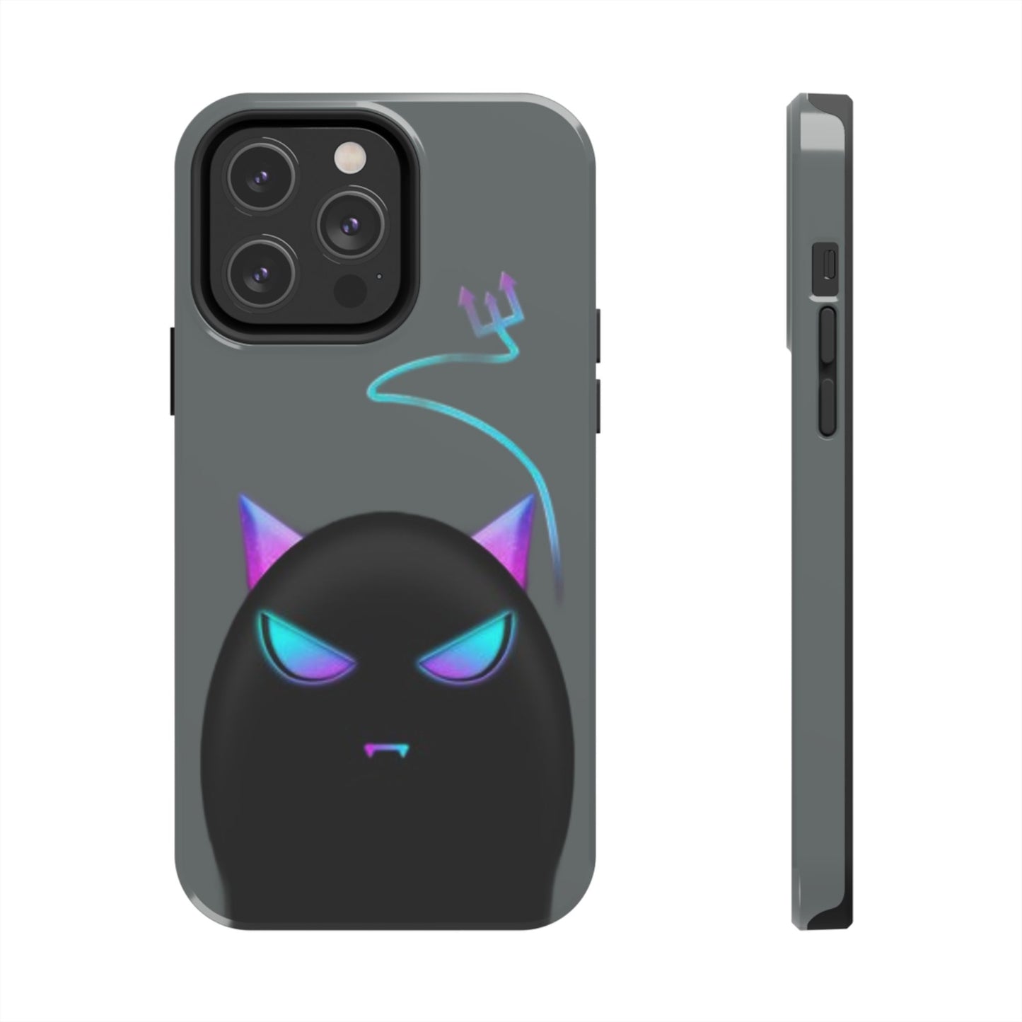 Demonic Cat Tough Phone Case - Cute & Edgy Phone Protection for Cat Lovers
