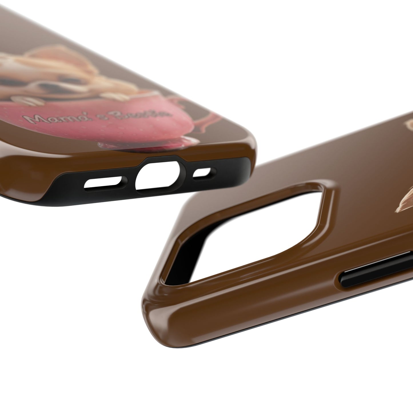 Cute Chihuahua Tough Phone Case - 'Mama's Bestie' Design
