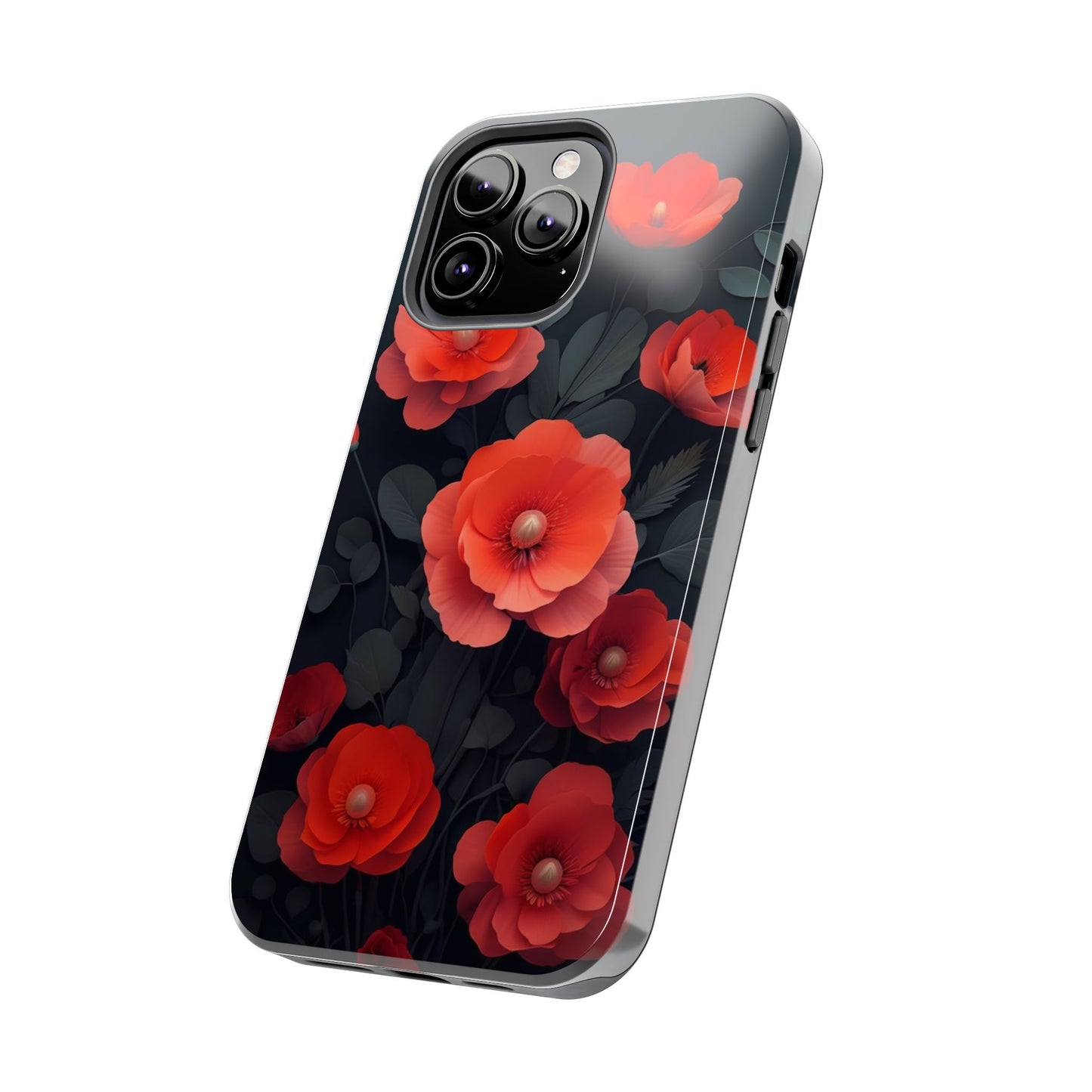 Vibrant Floral Tough Phone Case - Durable Protection with Gorgeous Red Poppies for iPhones & Androids πΊπ±
