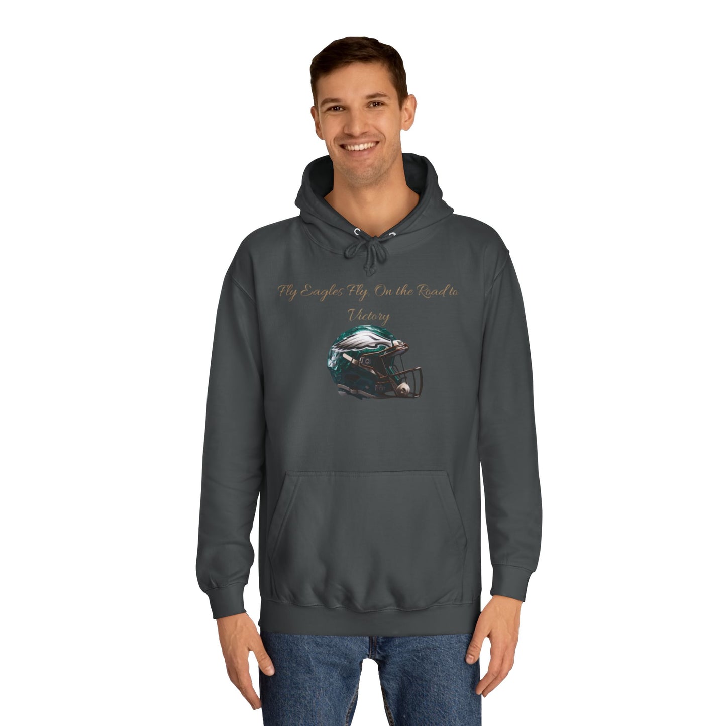 Midnight Green NFL Philadelphia Eagles Hoodie for Men & Women – "Fly Eagles, Fly" Game Day Sweatshirt with Drawstrings & Kangaroo Pocket