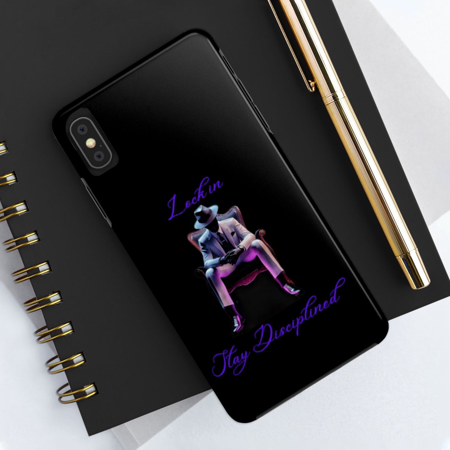 Phone case- Lock In, Stay DIsciplined Tough Phone Case - Durable Protection