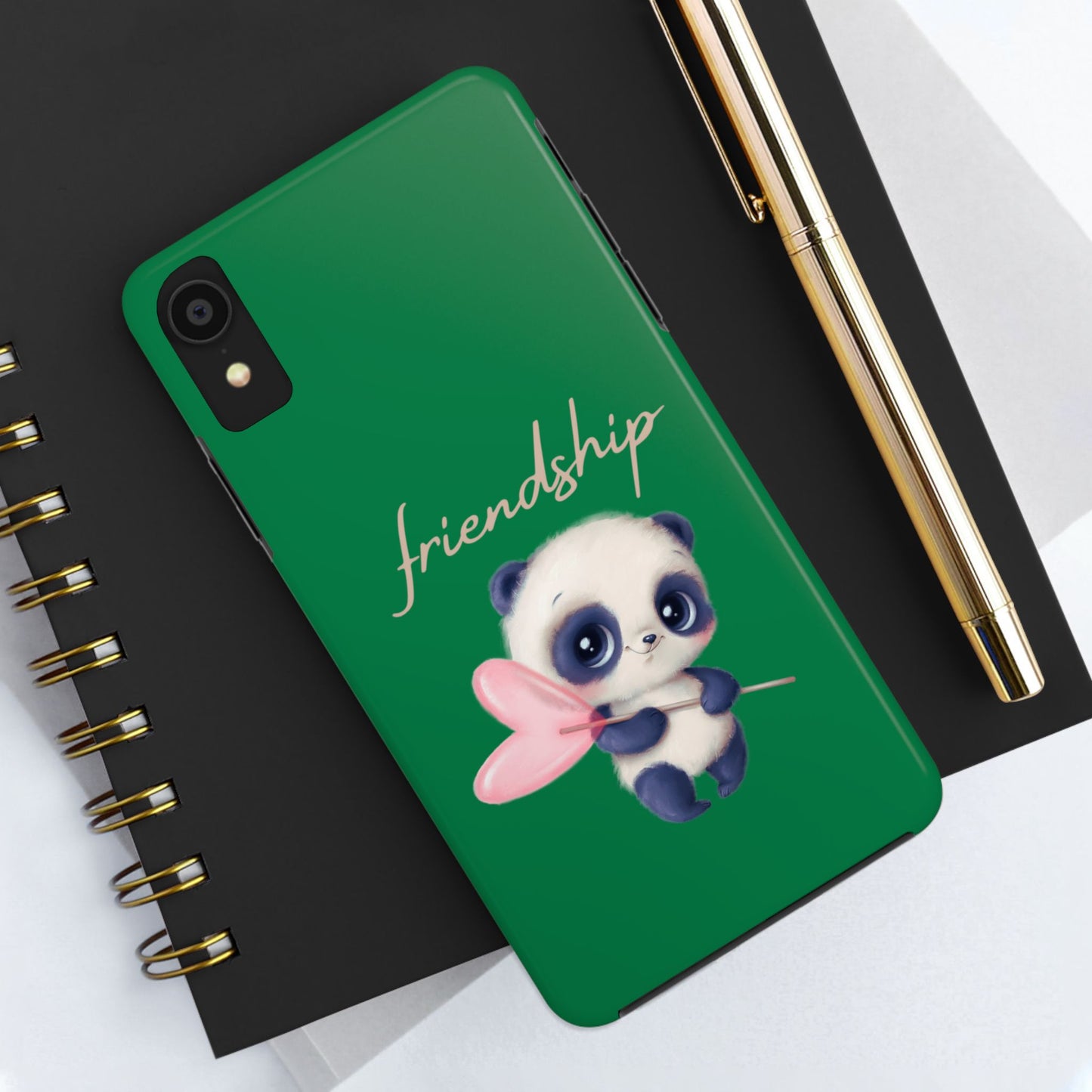 Phone case- Cute Panda Friendship Tough Phone Case - Durable Protection
