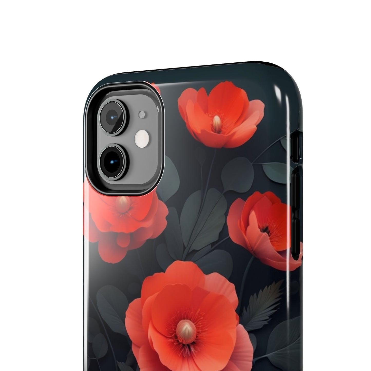Vibrant Floral Tough Phone Case - Durable Protection with Gorgeous Red Poppies for iPhones & Androids πΊπ±