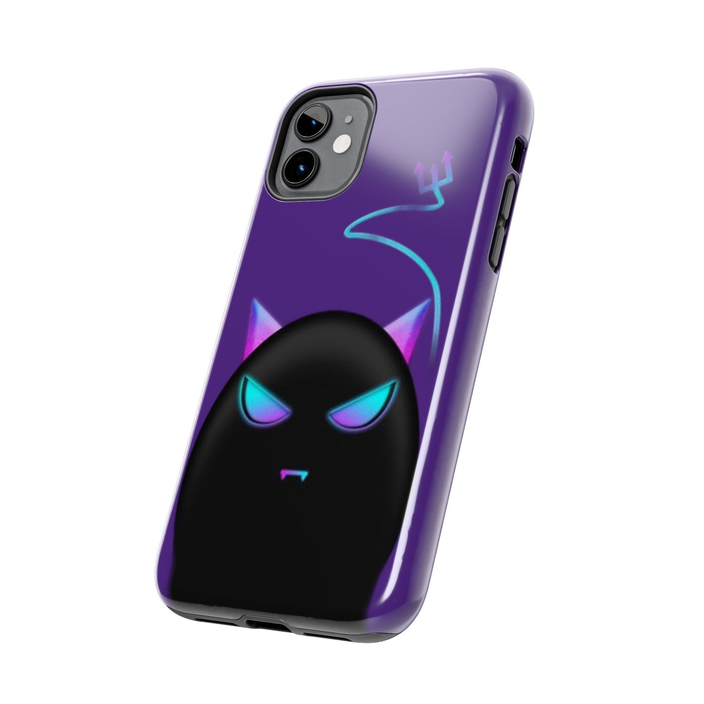 Demonic Cat Tough Phone Case - Cute & Edgy Phone Protection for Cat Lovers