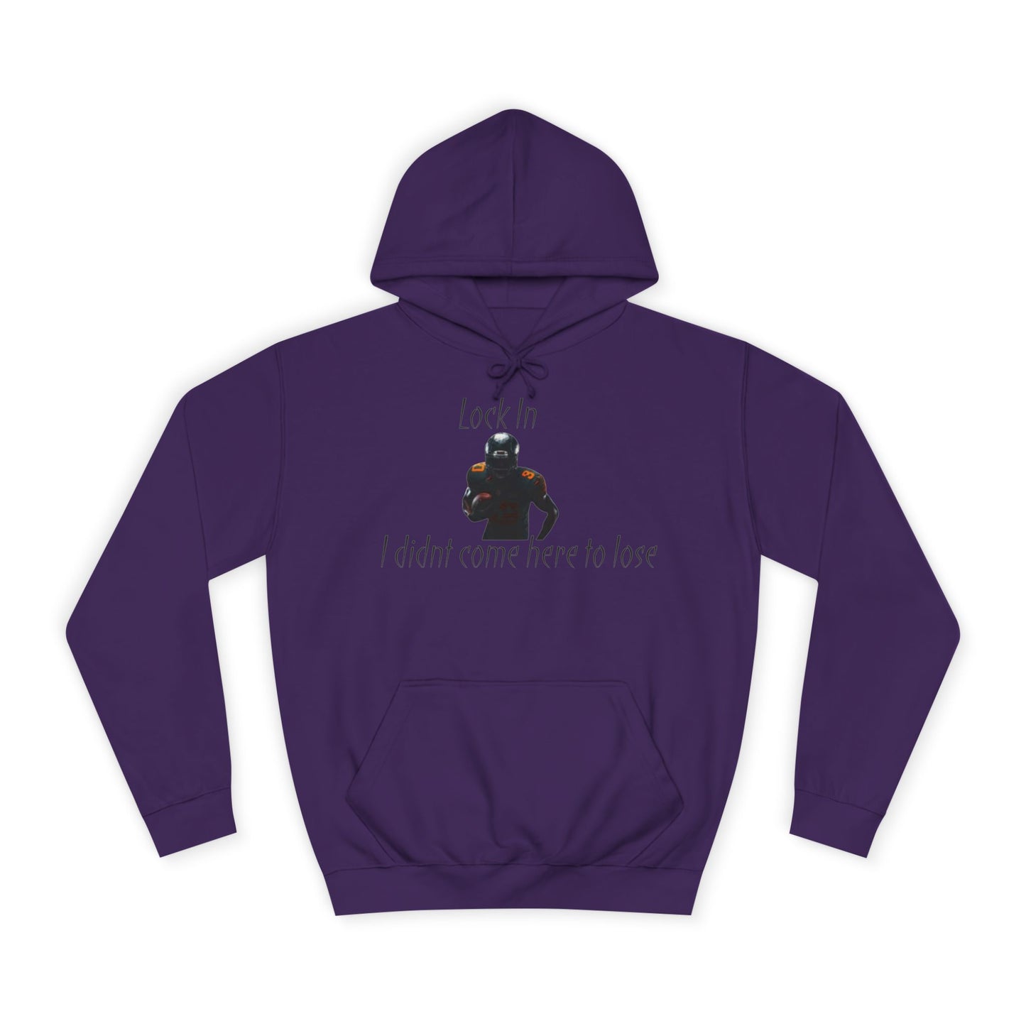 Glacier White Men’s NFL Hoodie – "Lock In" Football Edition Sweatshirt with Drawstrings & Kangaroo Pocket