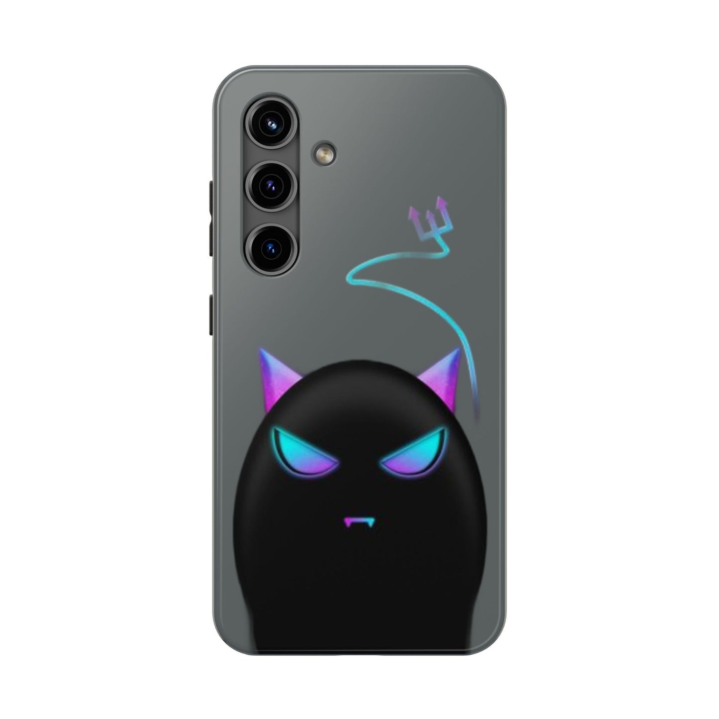 Demonic Cat Tough Phone Case - Cute & Edgy Phone Protection for Cat Lovers