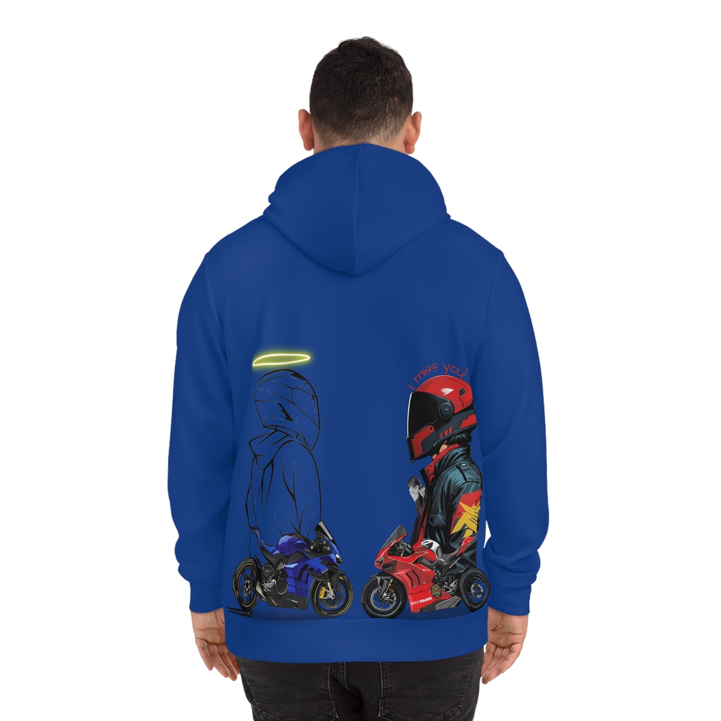 Stylish Motorcycle Dark Blue Hoodie β Ride Safe, Live Bold ποΈπ₯ | Biker Apparel