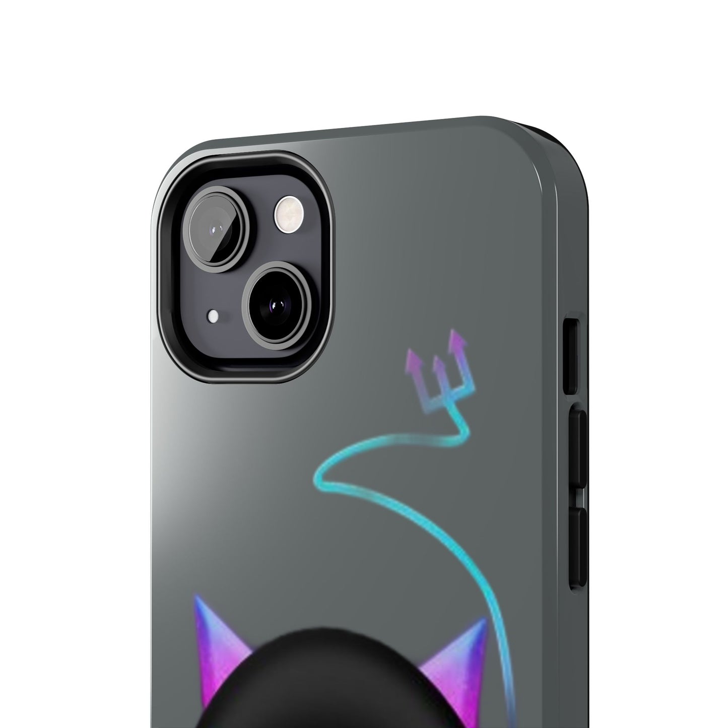 Demonic Cat Tough Phone Case - Cute & Edgy Phone Protection for Cat Lovers