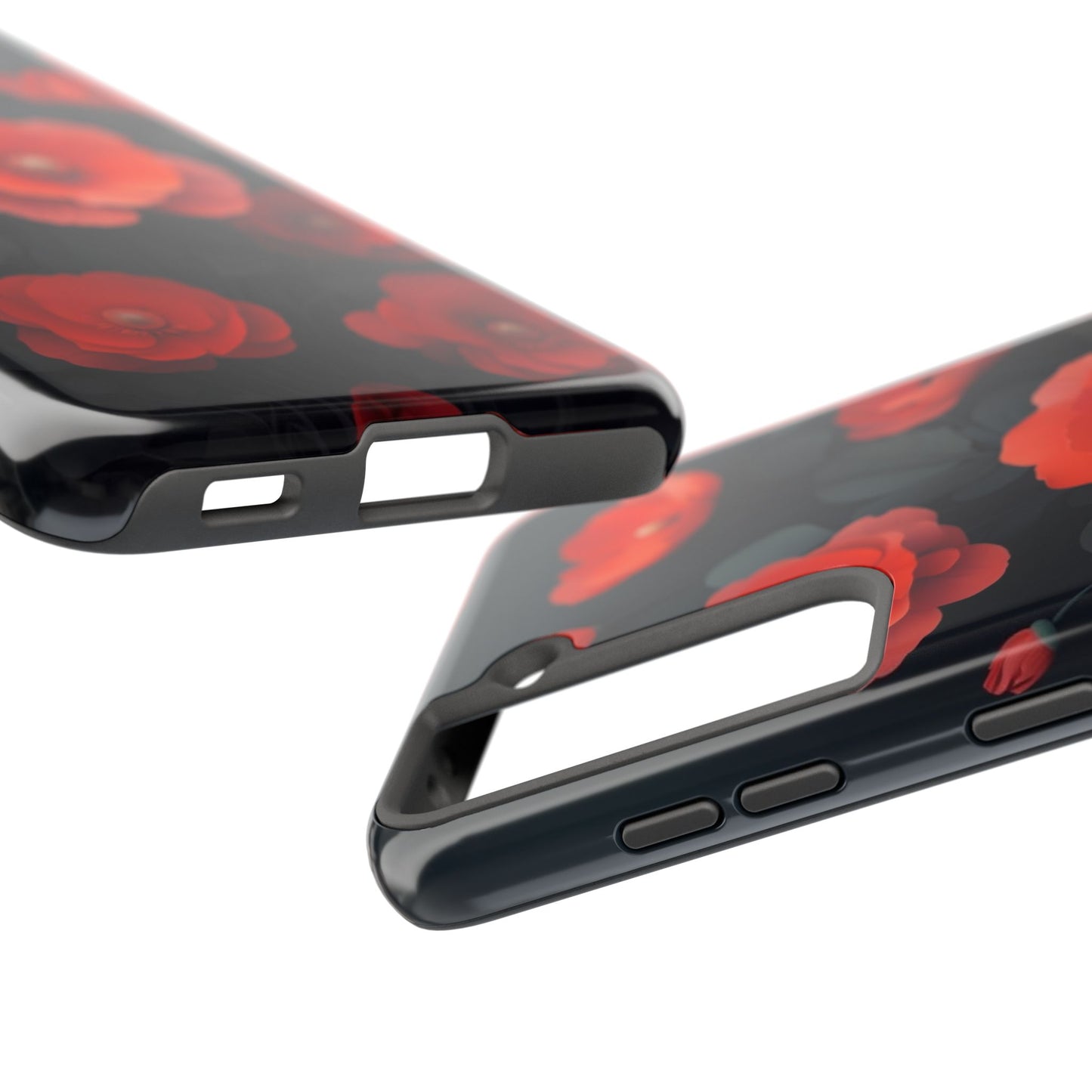 Vibrant Floral Tough Phone Case - Durable Protection with Gorgeous Red Poppies for iPhones & Androids πΊπ±