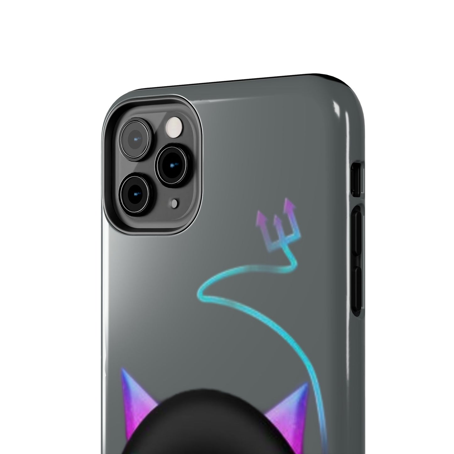 Demonic Cat Tough Phone Case - Cute & Edgy Phone Protection for Cat Lovers
