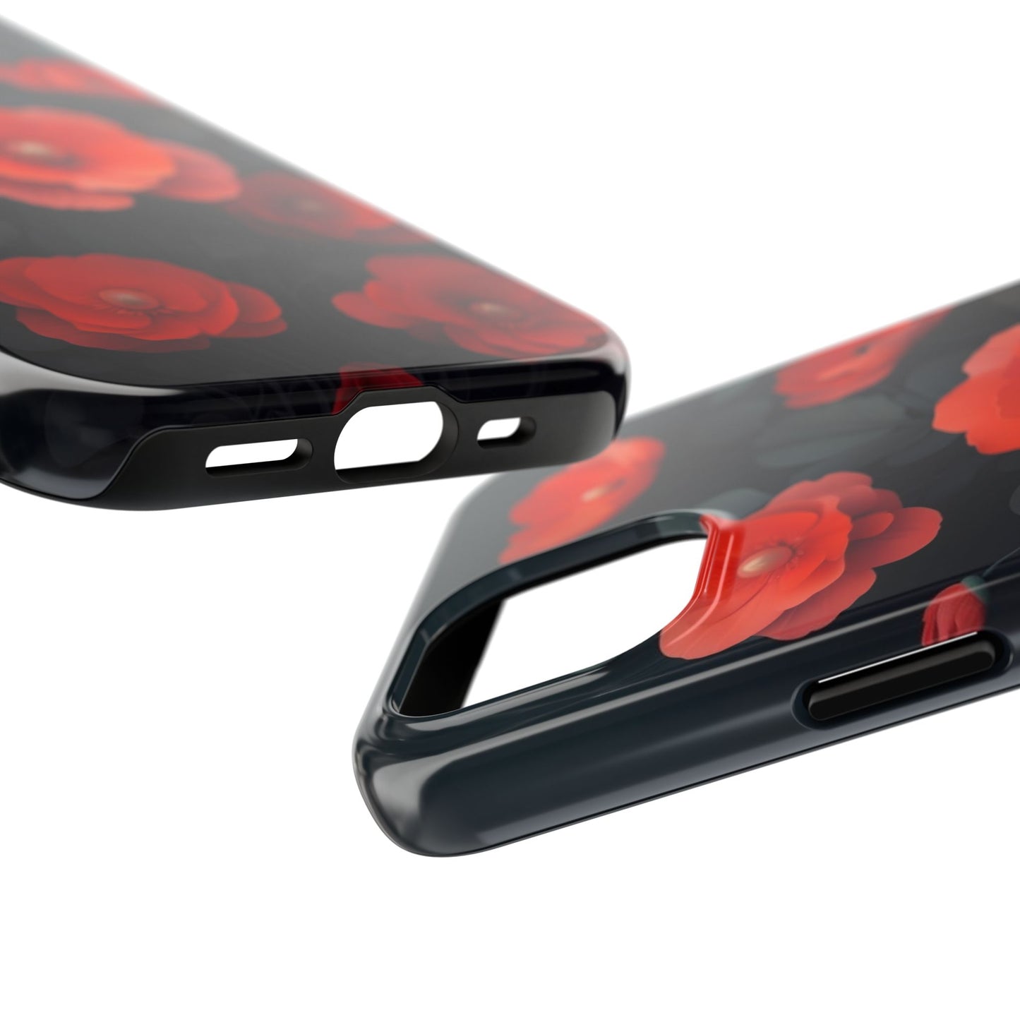 Vibrant Floral Tough Phone Case - Durable Protection with Gorgeous Red Poppies for iPhones & Androids πΊπ±