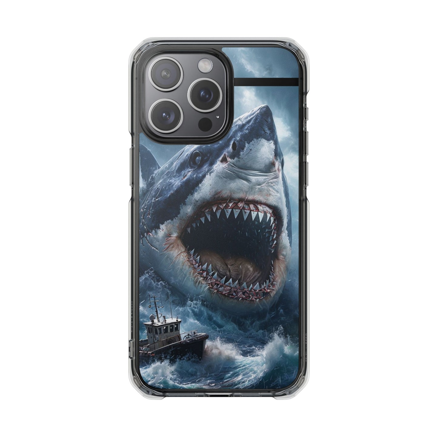 Shark Attack Magnetic Clear Impact Case – Ocean Adventure Phone Cover