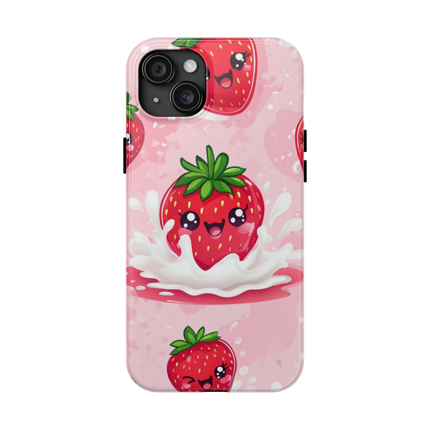 Kawaii Strawberry Tough Phone Case - Cute & Durable Protection