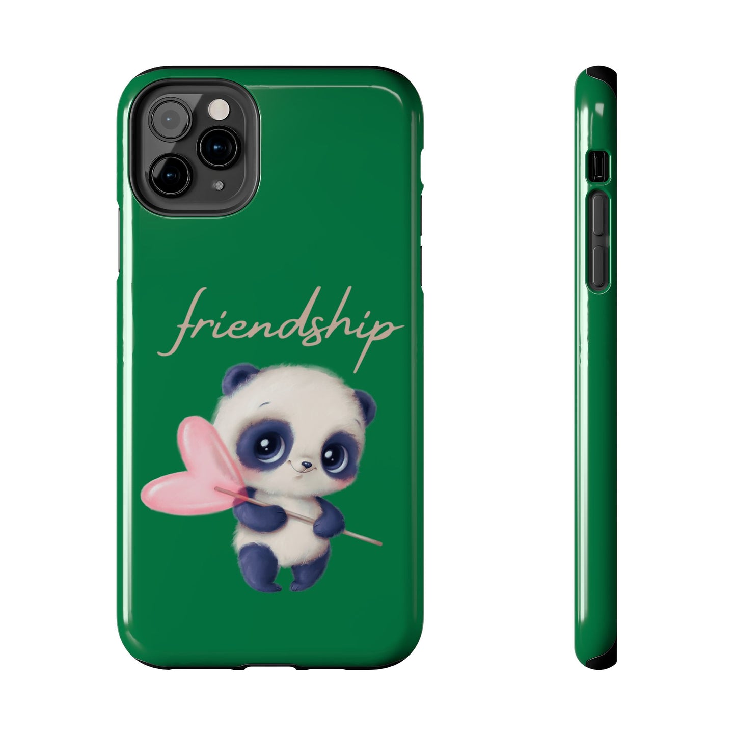 Phone case- Cute Panda Friendship Tough Phone Case - Durable Protection