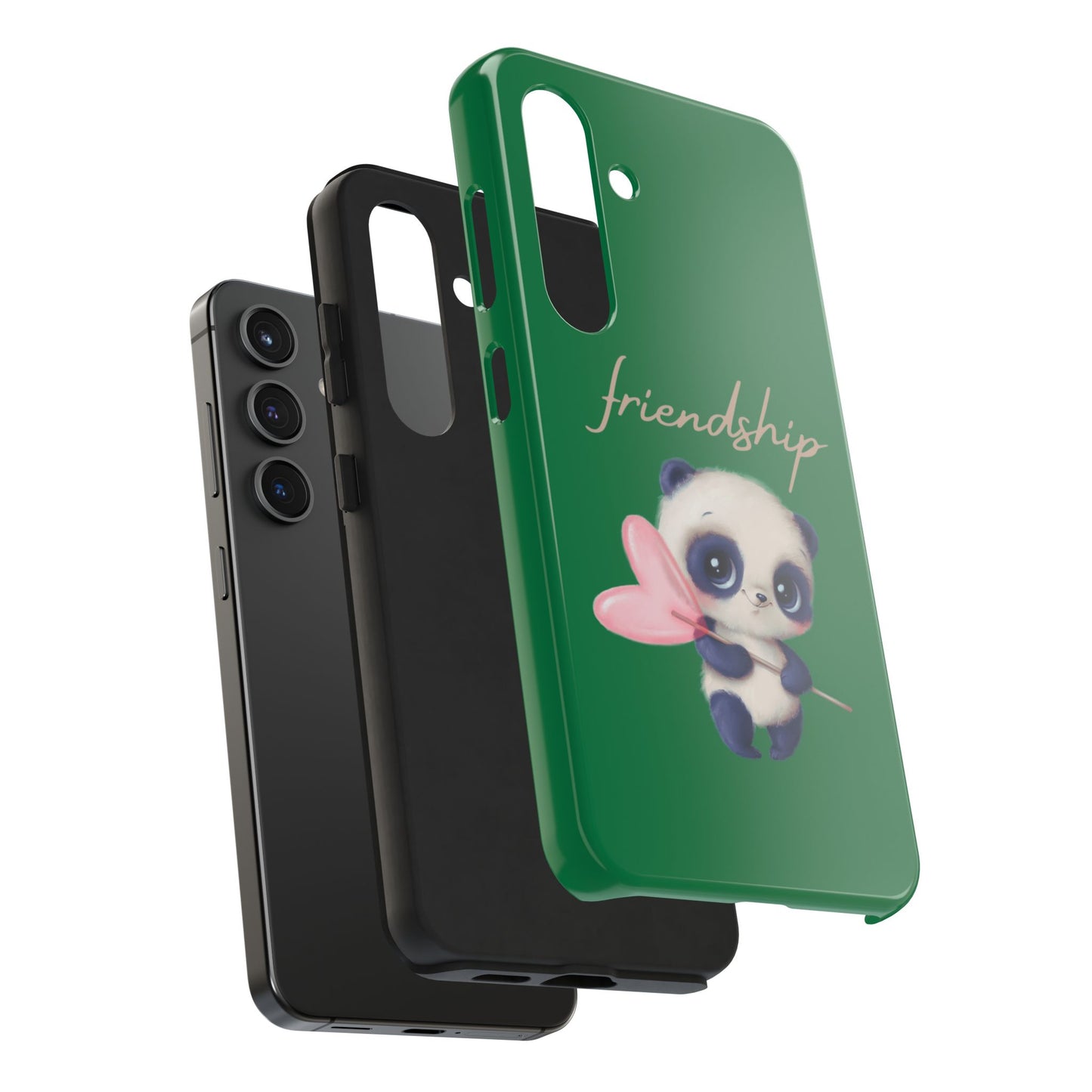 Phone case- Cute Panda Friendship Tough Phone Case - Durable Protection