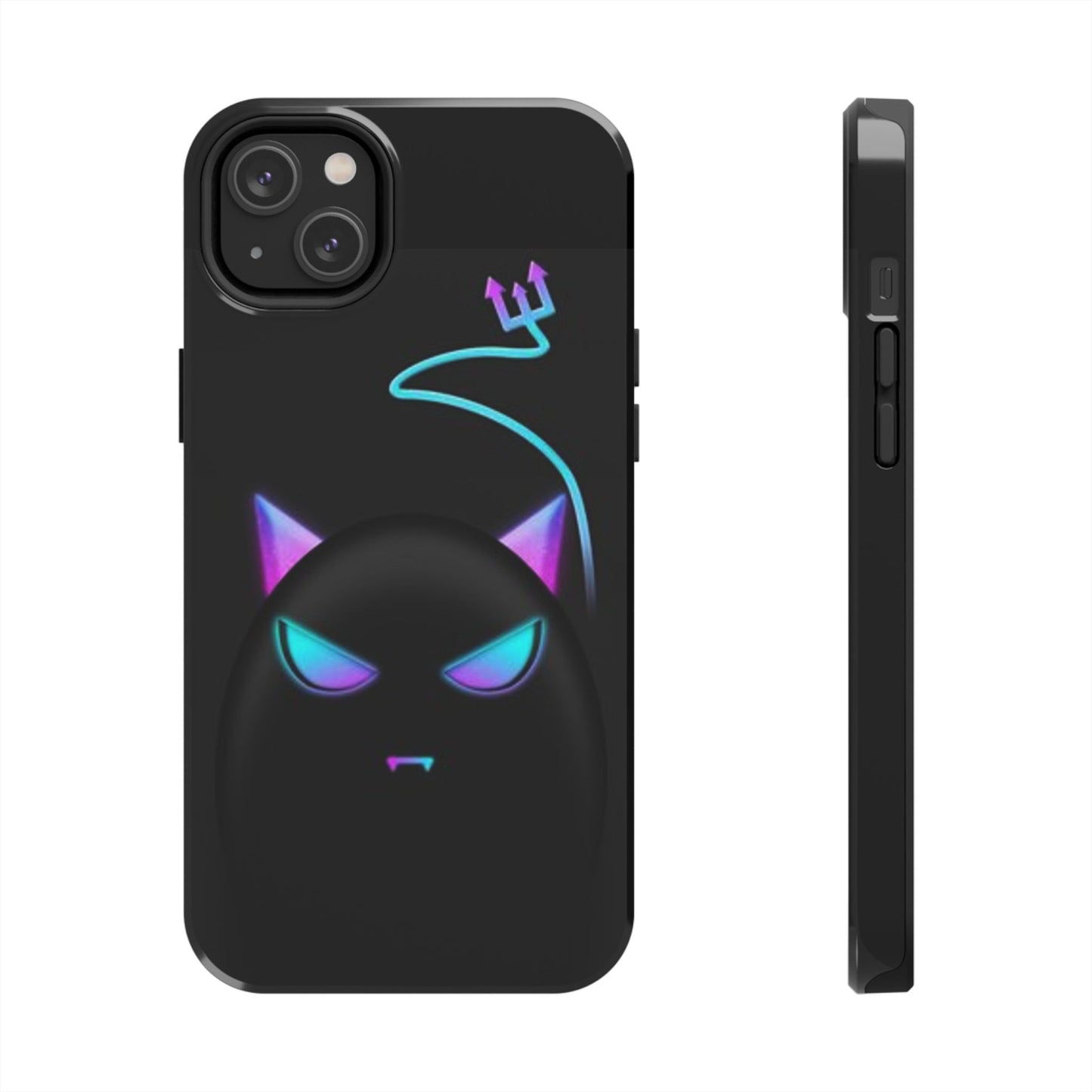 Demonic Cat Tough Phone Case - Cute & Edgy Phone Protection for Cat Lovers