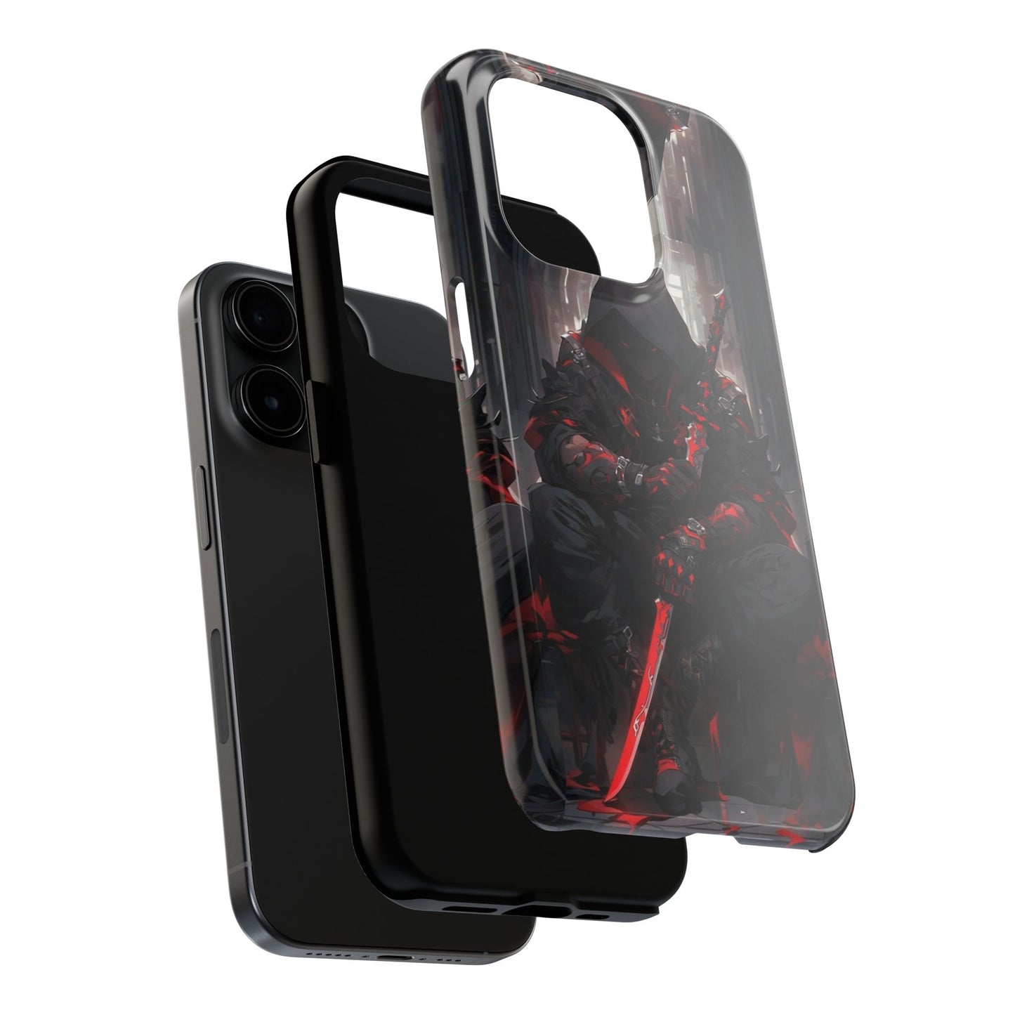 🖤 Tough Phone Case – Dark Warrior Design for Gamers & Anime Fans – Durable Protection & Unique Style for iPhone & Android