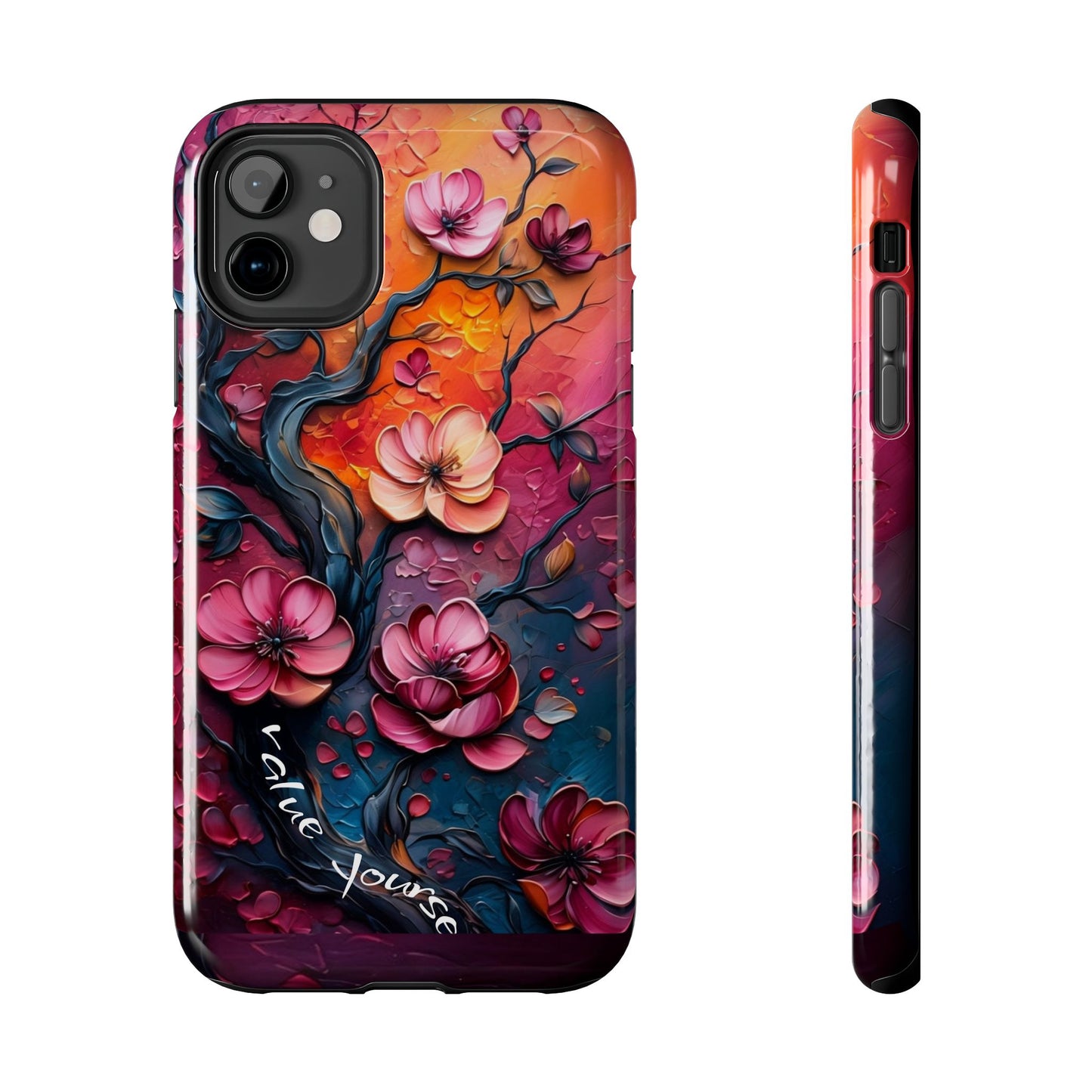Value Yourself Floral Tough Phone Case