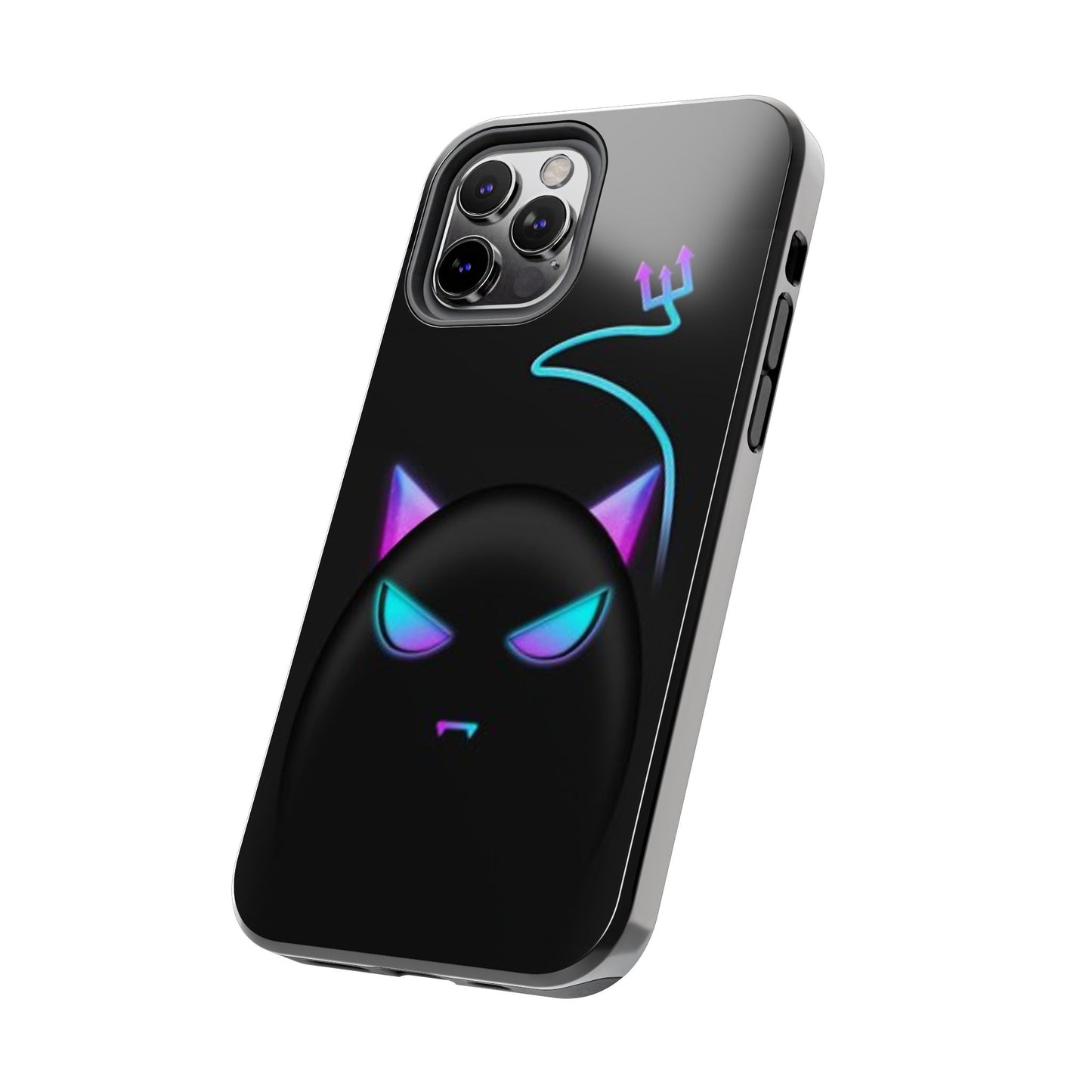 Demonic Cat Tough Phone Case - Cute & Edgy Phone Protection for Cat Lovers