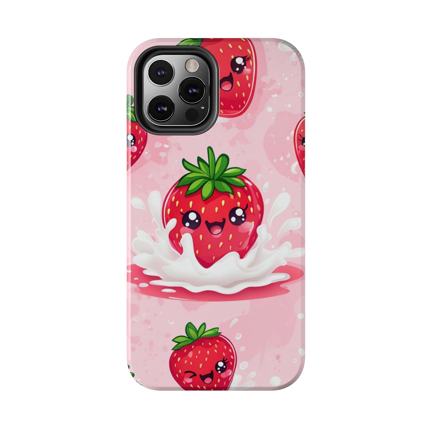 Kawaii Strawberry Tough Phone Case - Cute & Durable Protection