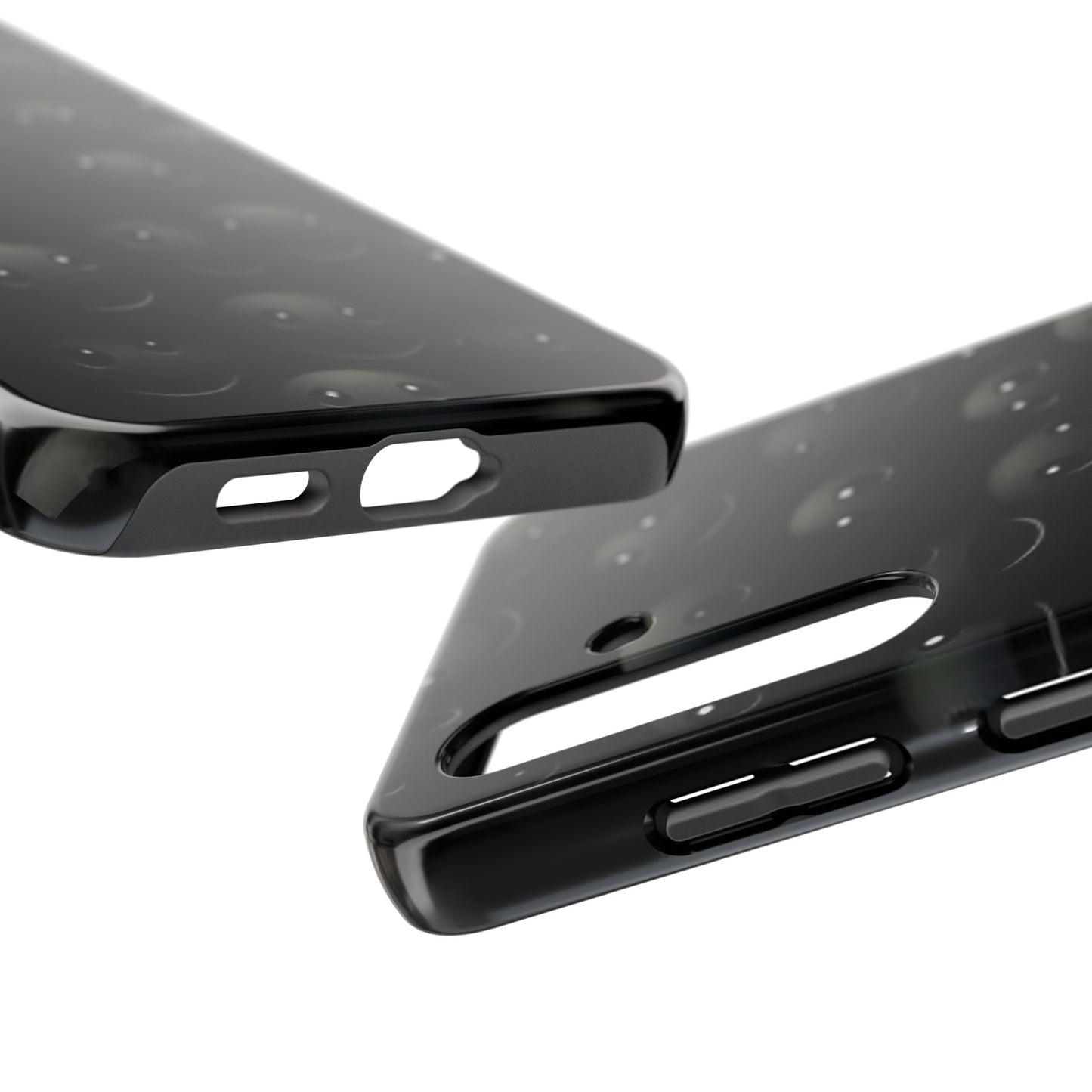 😊 Cute Smiley Face Black Tough Phone Case – Fun & Durable Protection for iPhone & Android