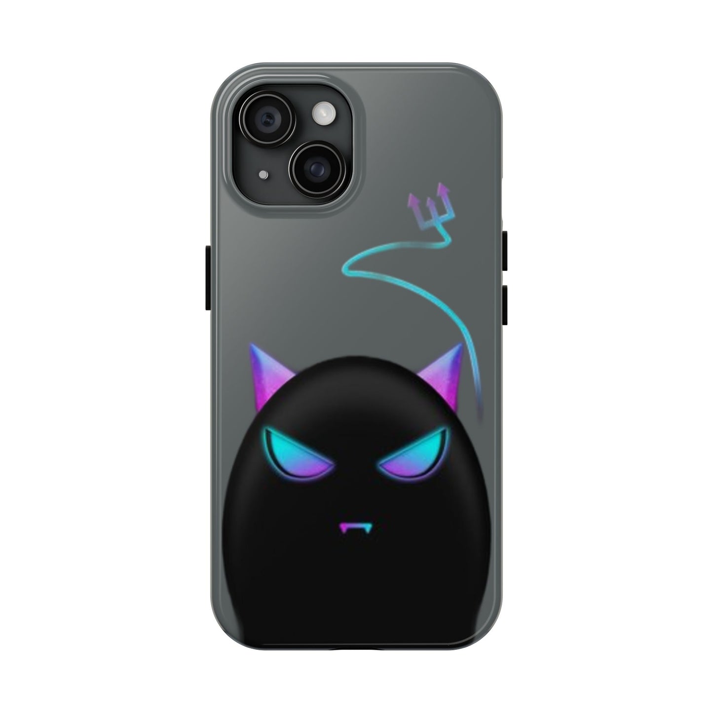 Demonic Cat Tough Phone Case - Cute & Edgy Phone Protection for Cat Lovers