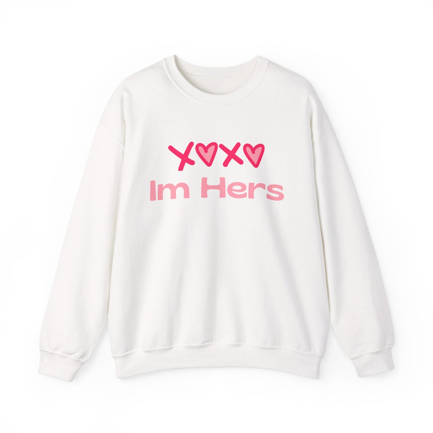 "XOXO ‘I’m His’ Crewneck Sweatshirt – Romantic Unisex Pullover | Cozy Valentine’s Day & Everyday Love Apparel"