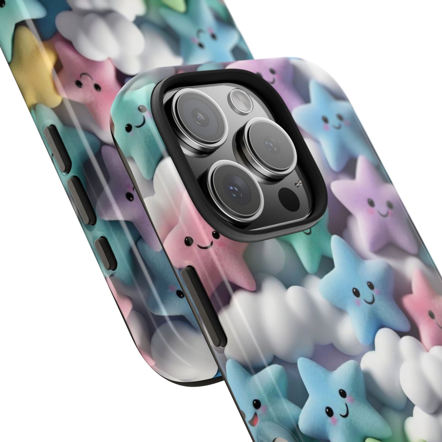 "Kawaii Starry Sky Phone Case – Tough & Durable Protection with Cute Cloud Design for iPhone & Android"
