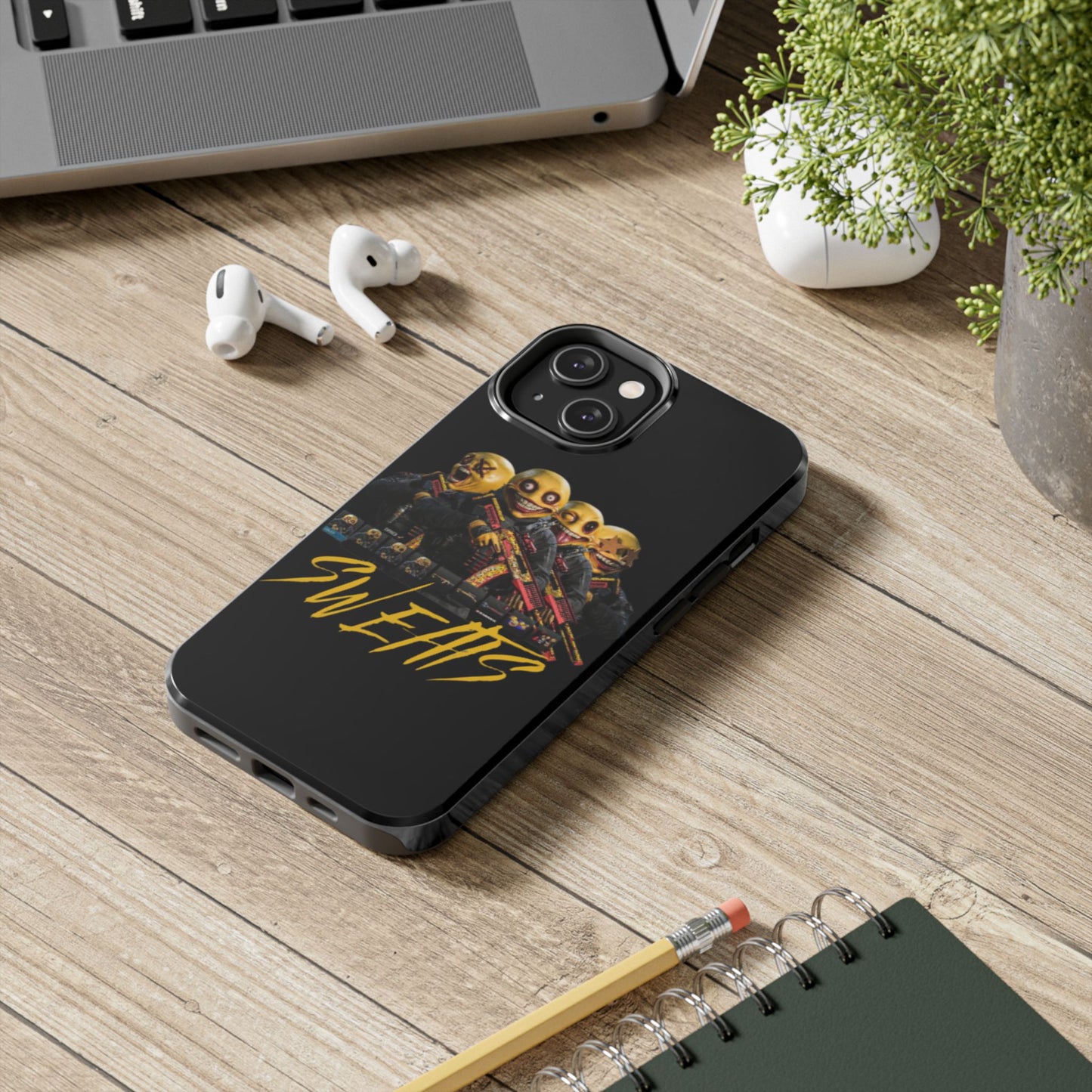 Tough Phone Cases - Bold 'SWEATS' Design for Gamers & Trendsetters