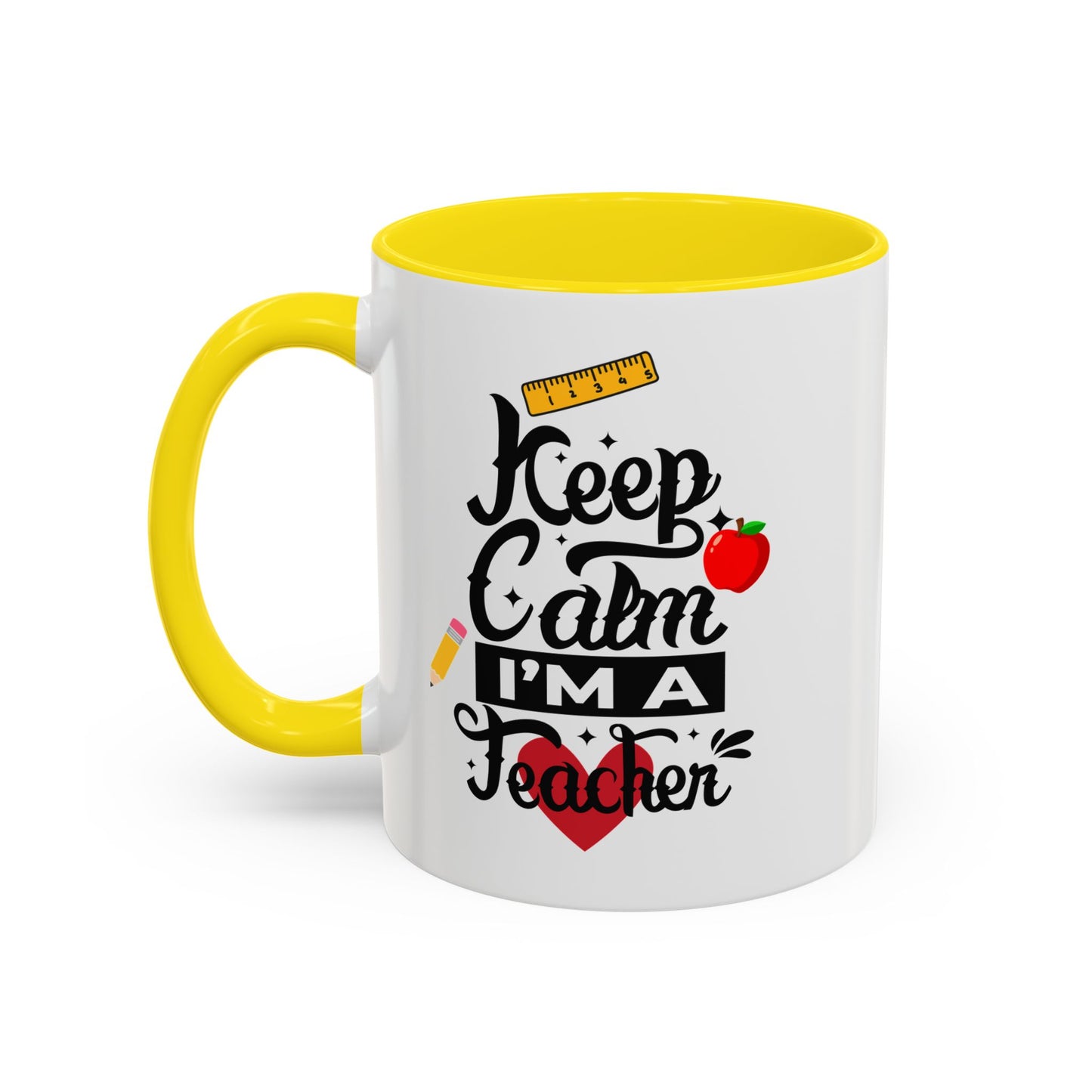 ☕ Teacher’s Keep Calm Coffee Mug – Fun & Motivational Gift for Teacher Appreciation Day 🍎✨