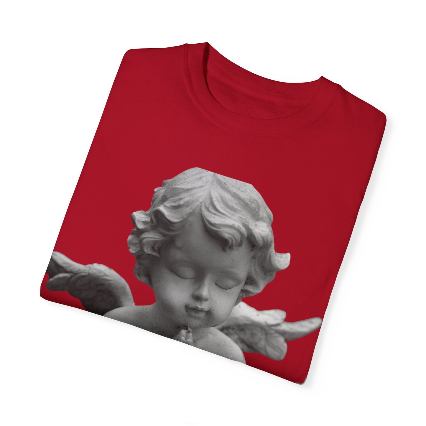 Heavenly White Men & Women T-Shirt – "G.O.E Angel" (God Over Everything) Faith-Inspired Tee