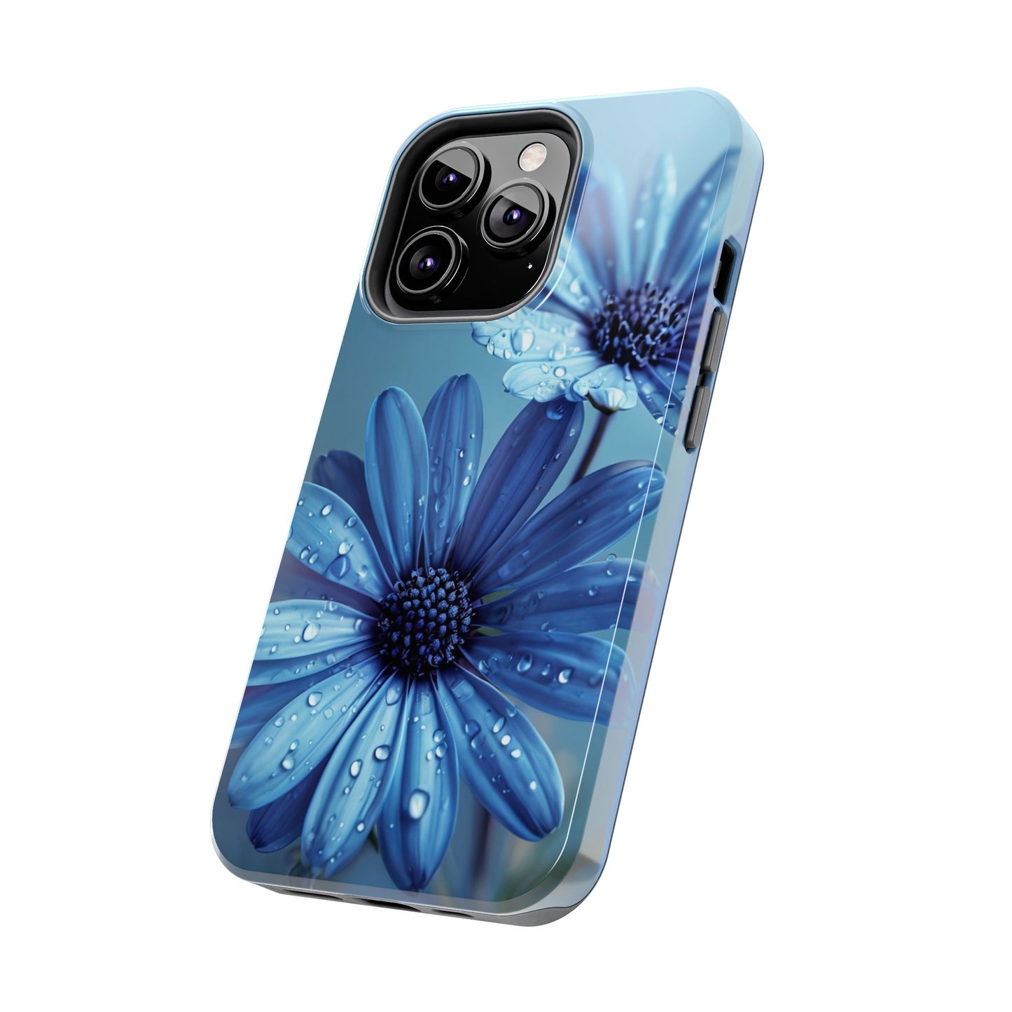 Blue Floral Tough Phone Case - Durable & Stylish Protection