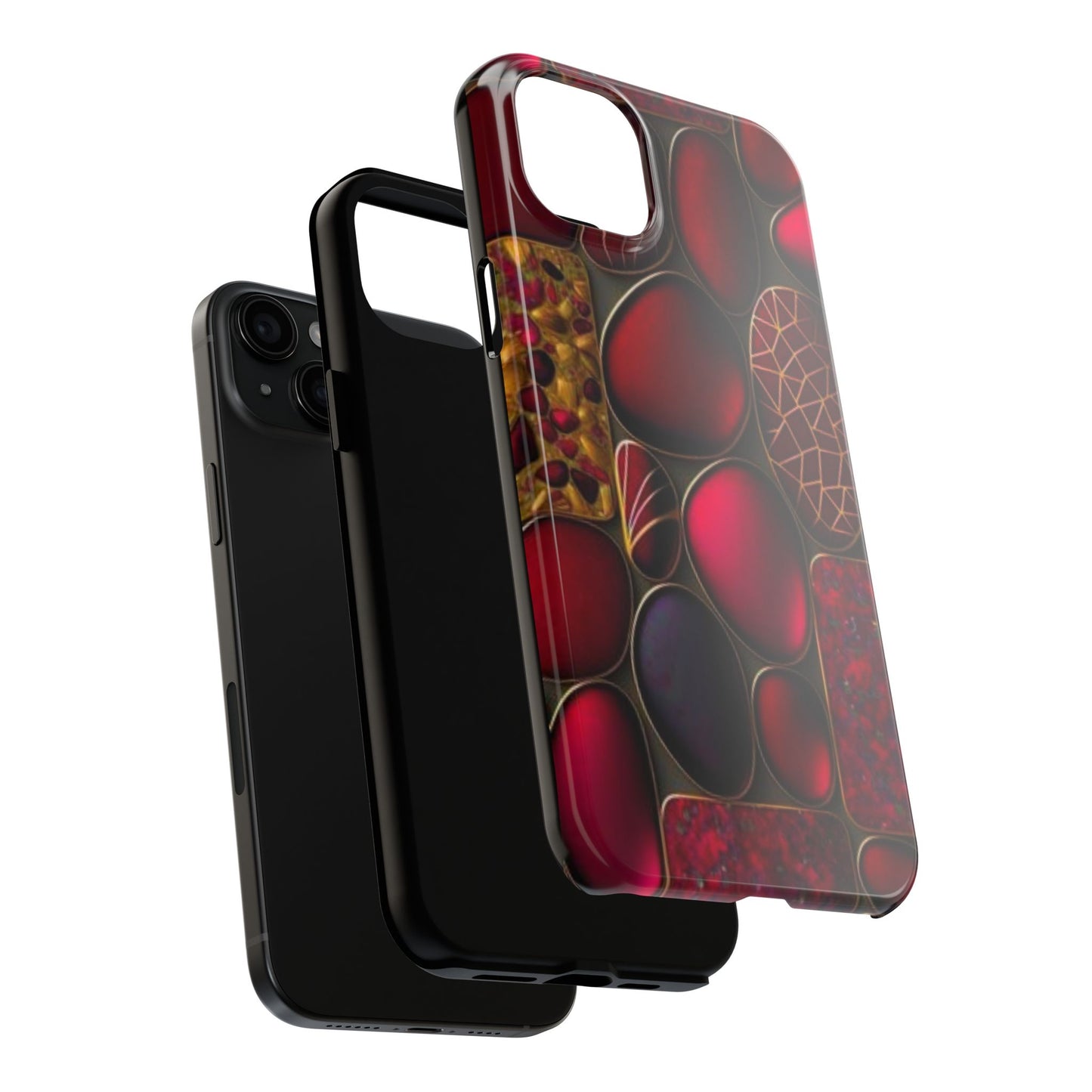 🔴 Tough Phone Cases – Red Stones Design for iPhone & Android – Durable Protection & Stylish Look