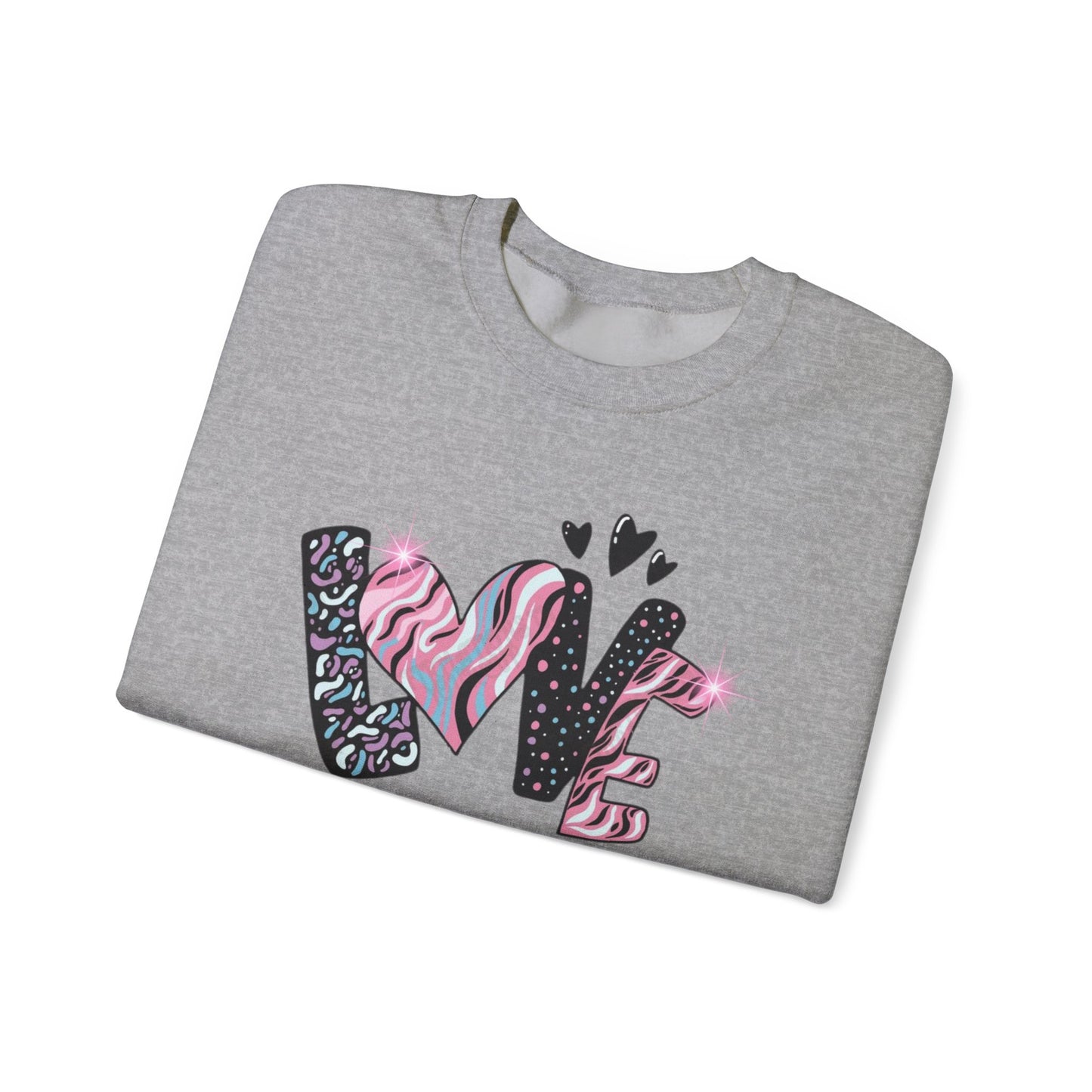 Rosy Glow Pink Sweatshirt for Women – Everyday Cozy Heart Design Pullover