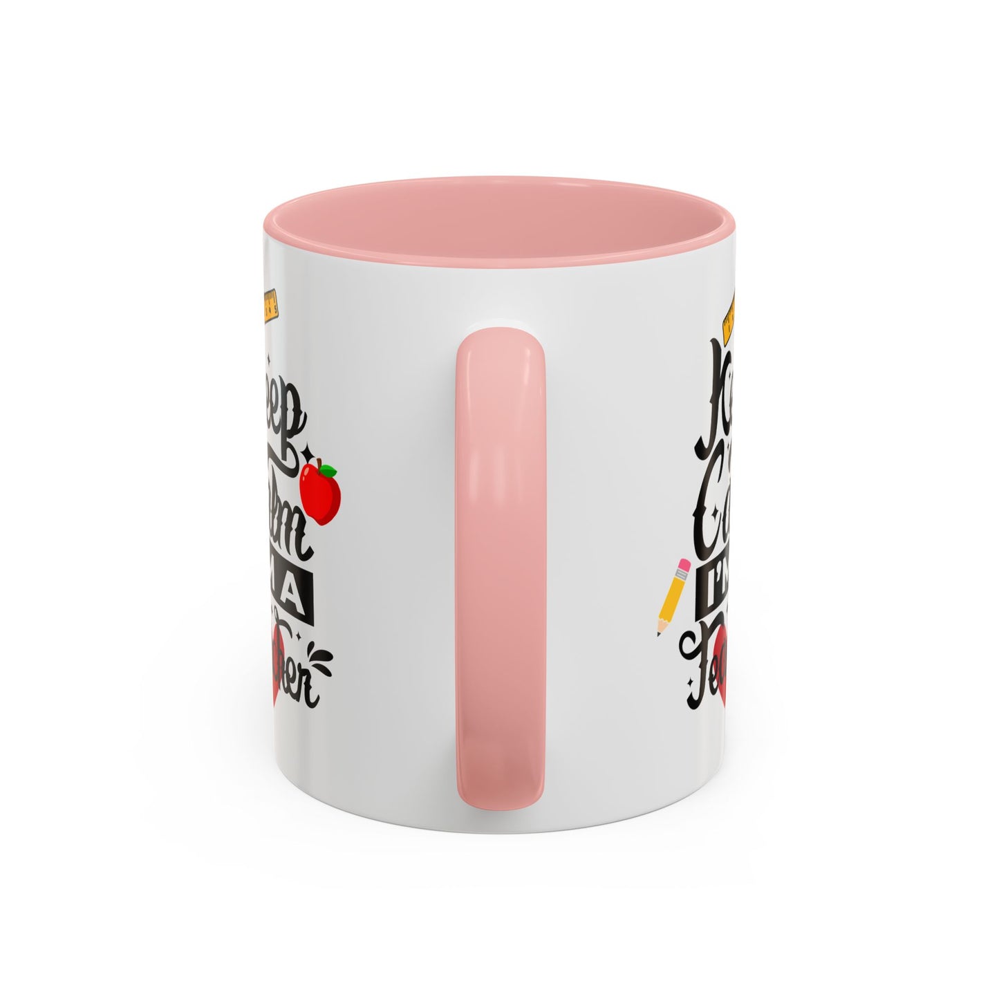 ☕ Teacher’s Keep Calm Coffee Mug – Fun & Motivational Gift for Teacher Appreciation Day 🍎✨