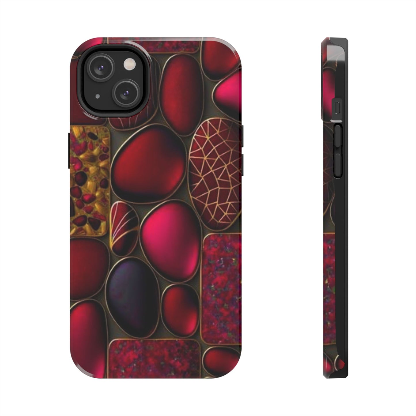 🔴 Tough Phone Cases – Red Stones Design for iPhone & Android – Durable Protection & Stylish Look