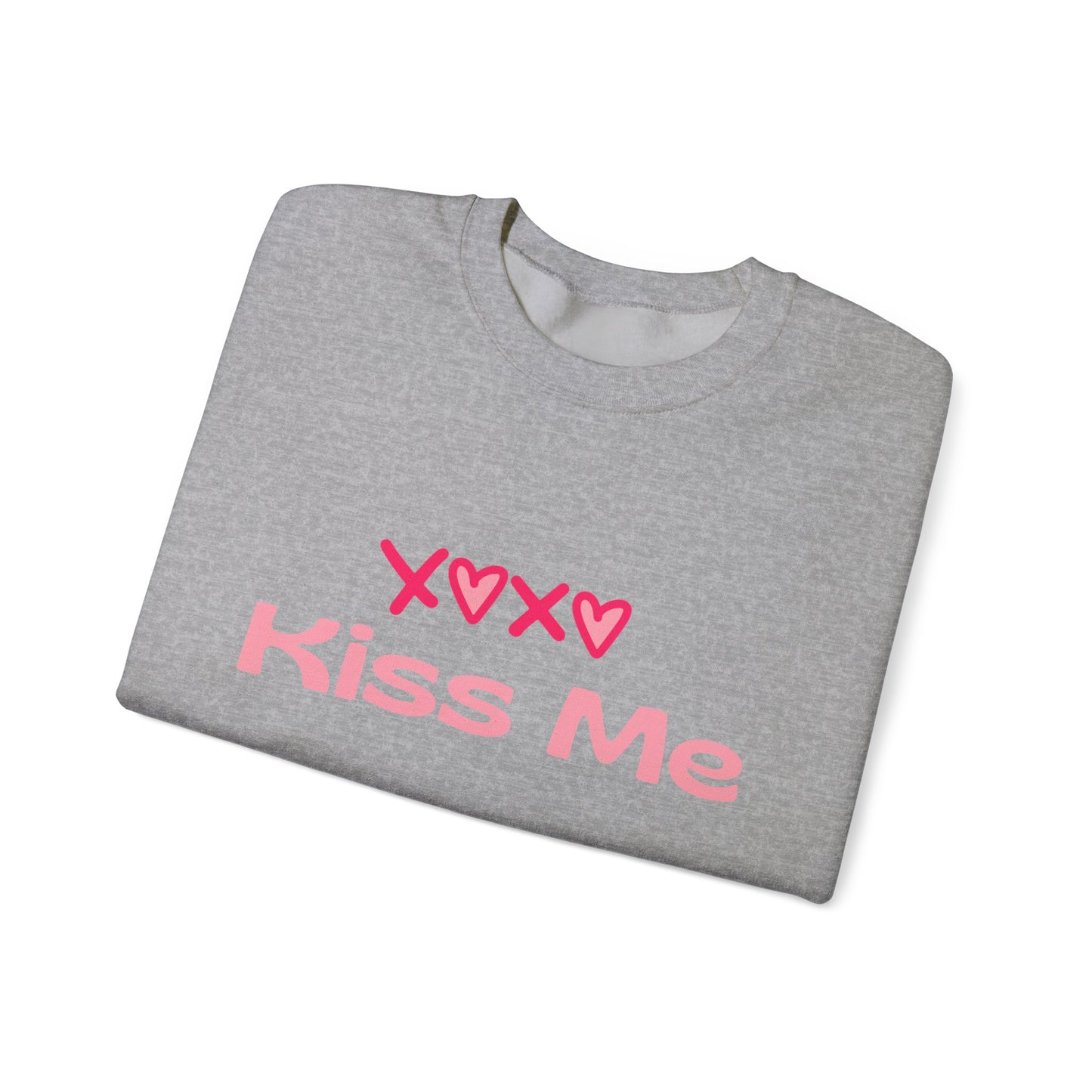 Kiss Me Heavy Blend Sweatshirt – Cute Gift for Women | Cozy & Romantic Pullover