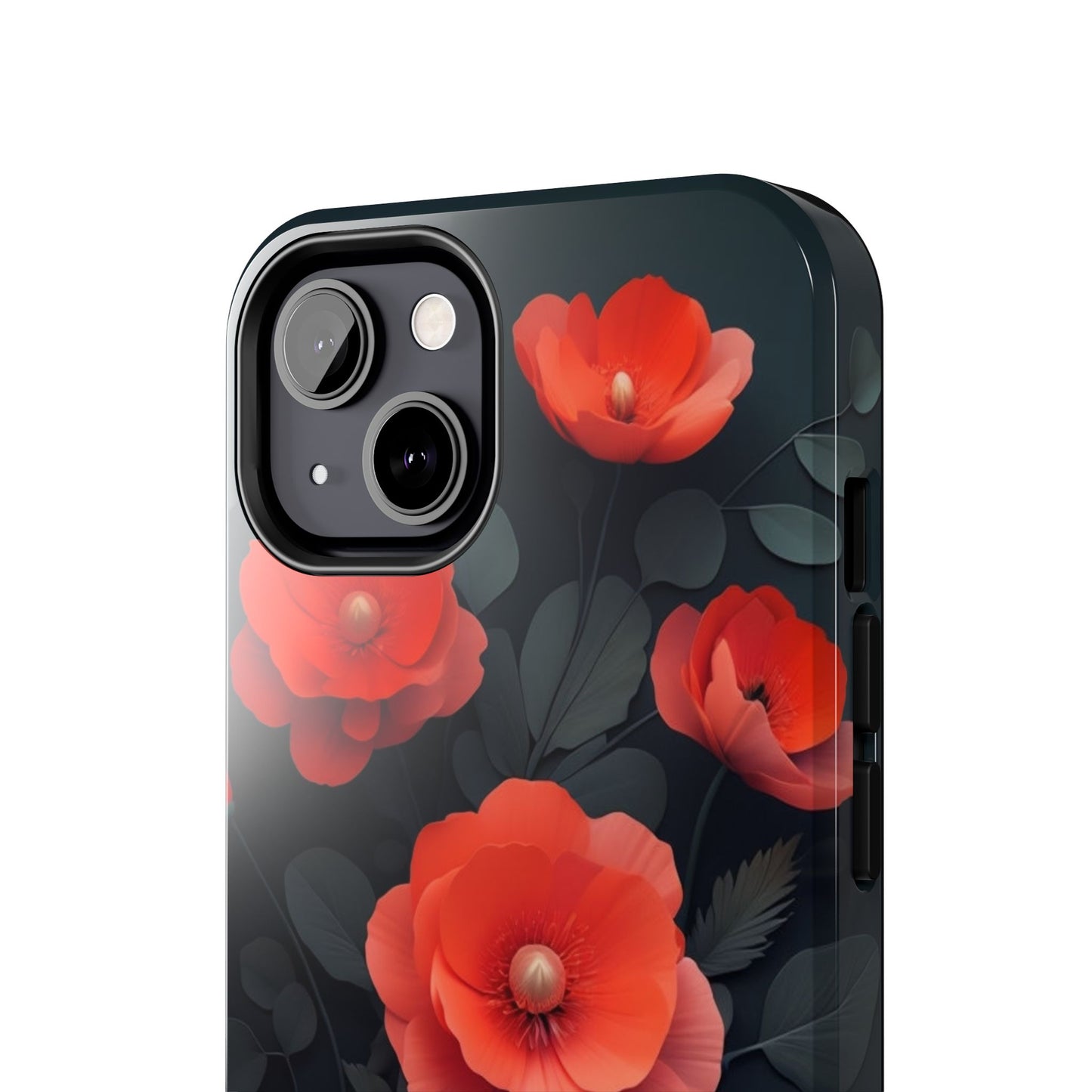 Vibrant Floral Tough Phone Case - Durable Protection with Gorgeous Red Poppies for iPhones & Androids πΊπ±