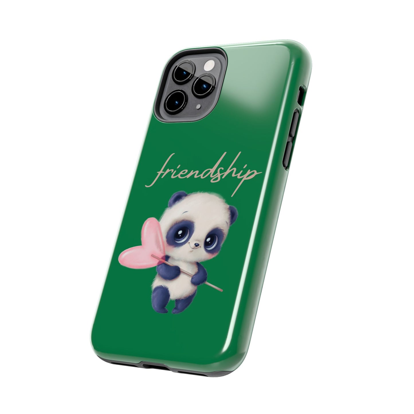 Phone case- Cute Panda Friendship Tough Phone Case - Durable Protection