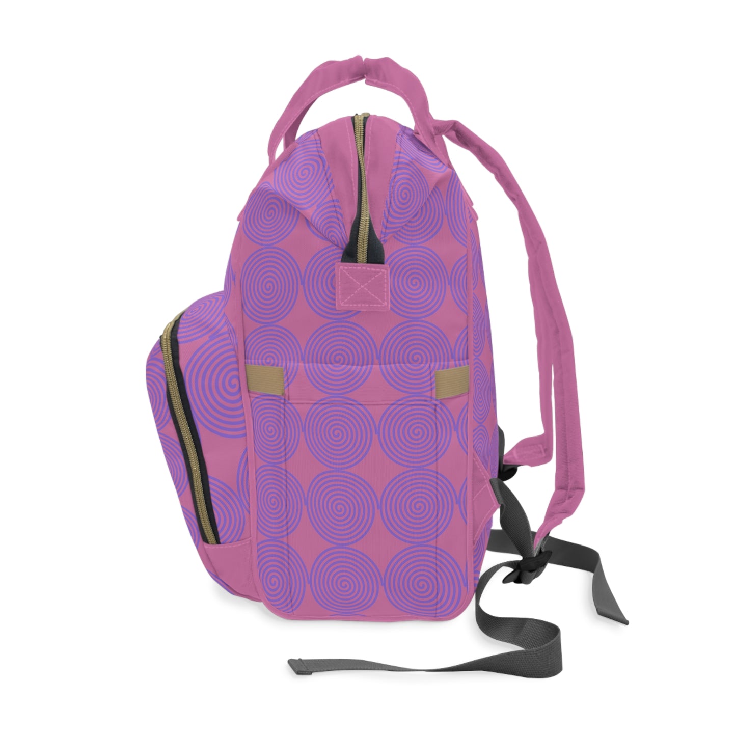 π Stylish Diaper Backpack with Spiral Pattern β Trendy & Functional for Parents π