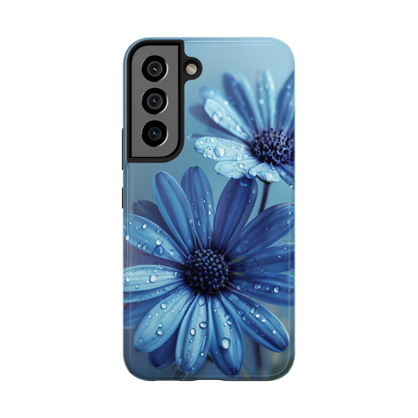 Blue Floral Tough Phone Case - Durable & Stylish Protection