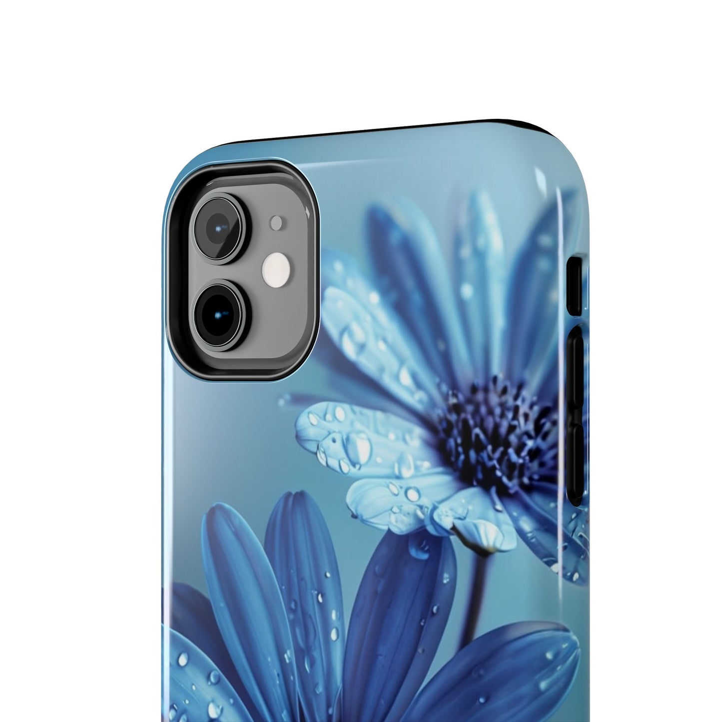 Blue Floral Tough Phone Case - Durable & Stylish Protection