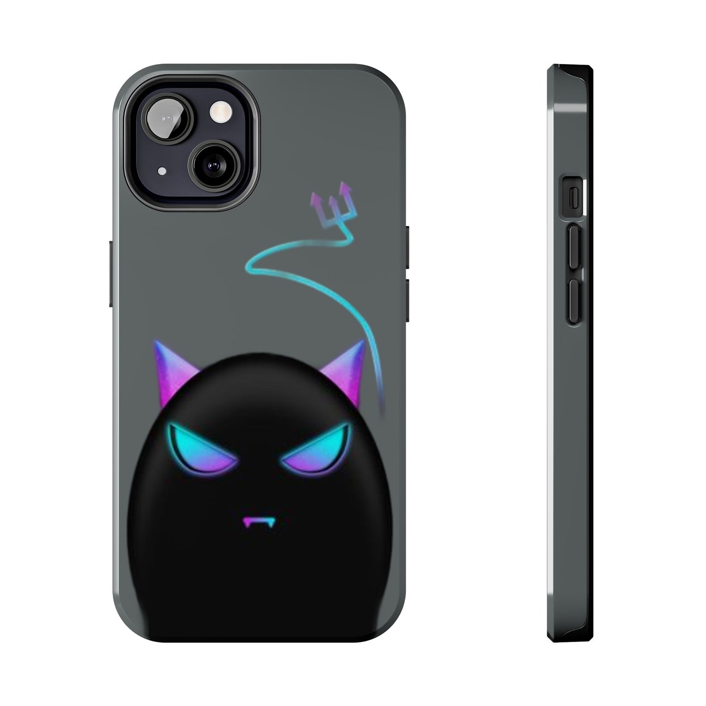 Demonic Cat Tough Phone Case - Cute & Edgy Phone Protection for Cat Lovers