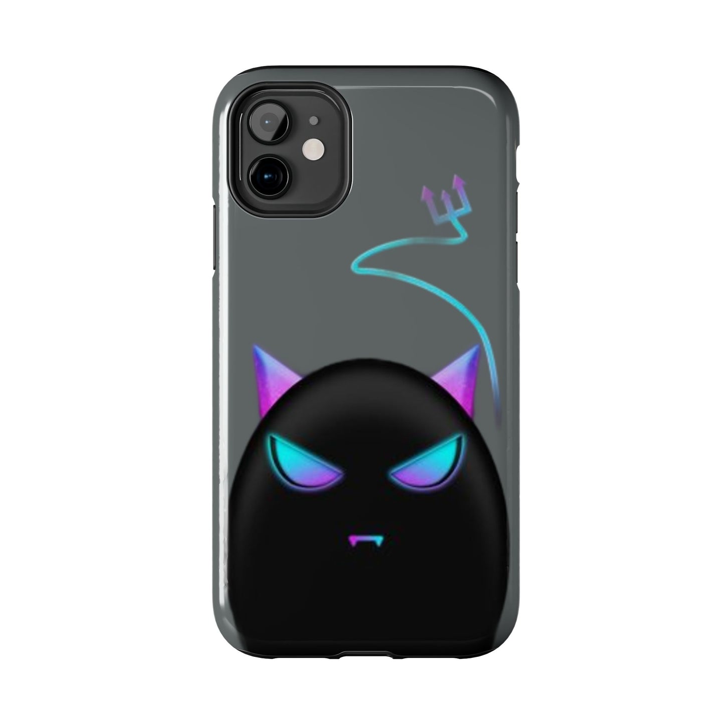 Demonic Cat Tough Phone Case - Cute & Edgy Phone Protection for Cat Lovers