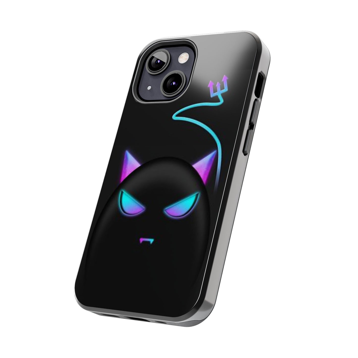 Demonic Cat Tough Phone Case - Cute & Edgy Phone Protection for Cat Lovers