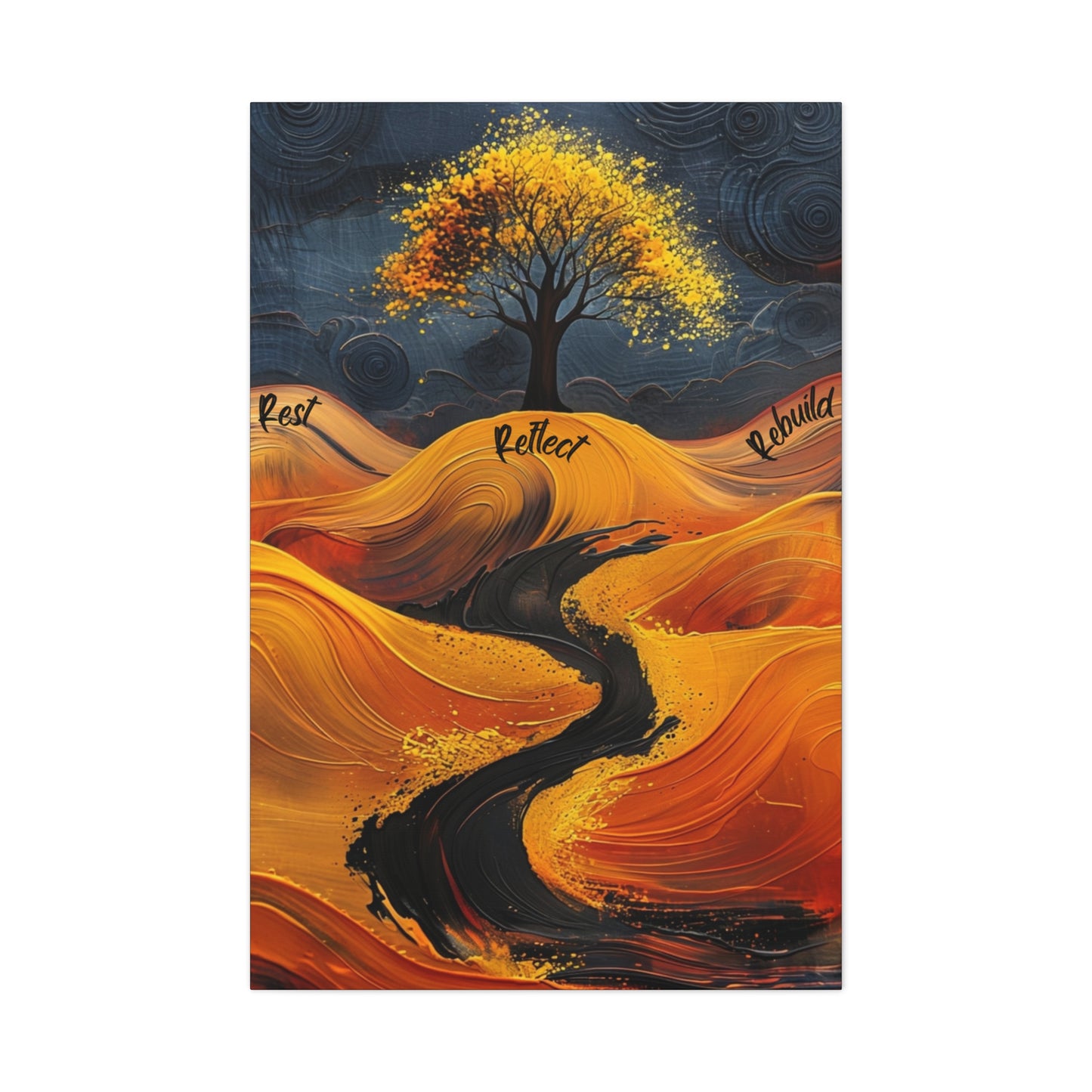Warm Autumn Tree Canvas Gallery Wrap - Ideal Home Decor for Fall Celebrations